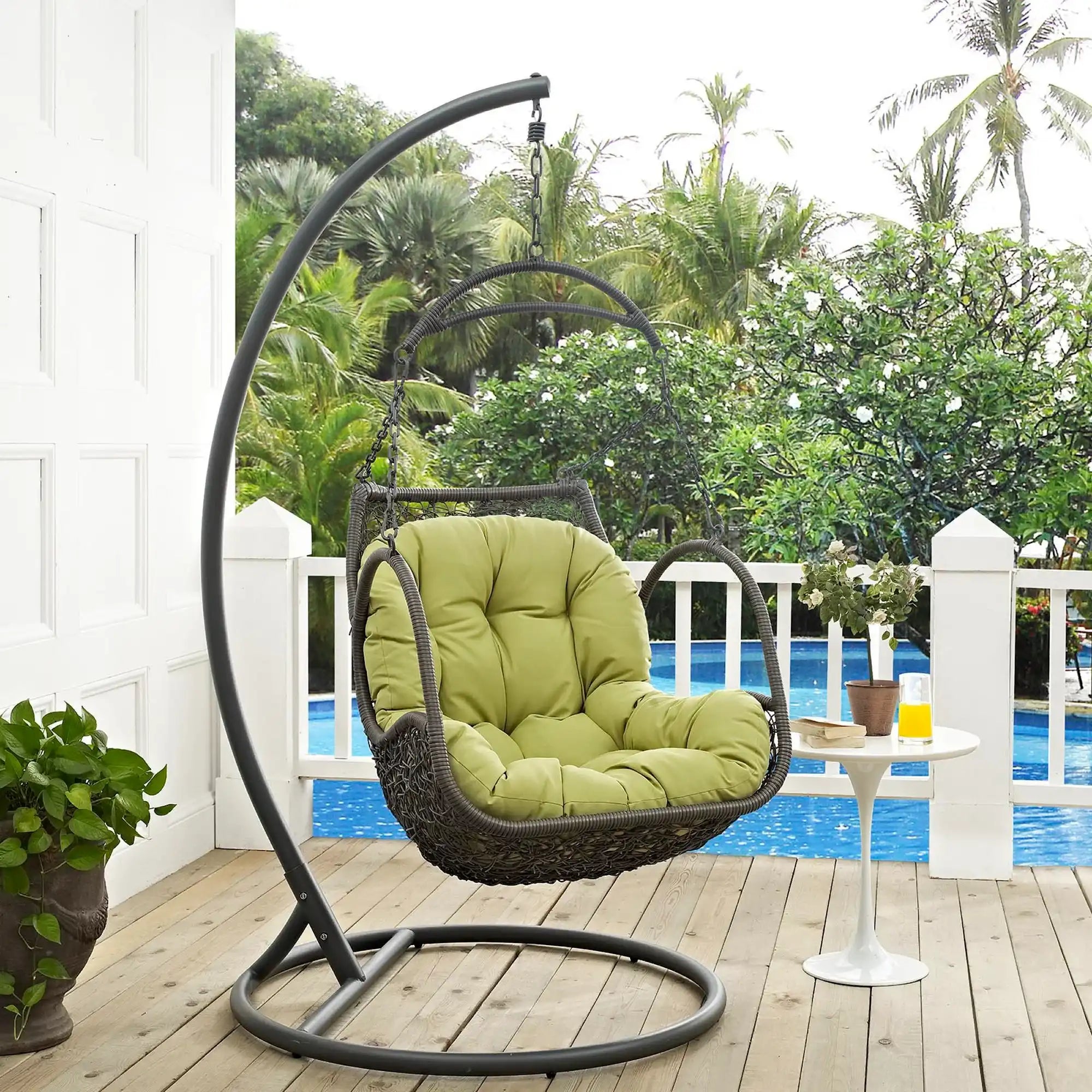 Arbor Outdoor Patio Wood Swing Chair by Modway - Best Buy Furniture