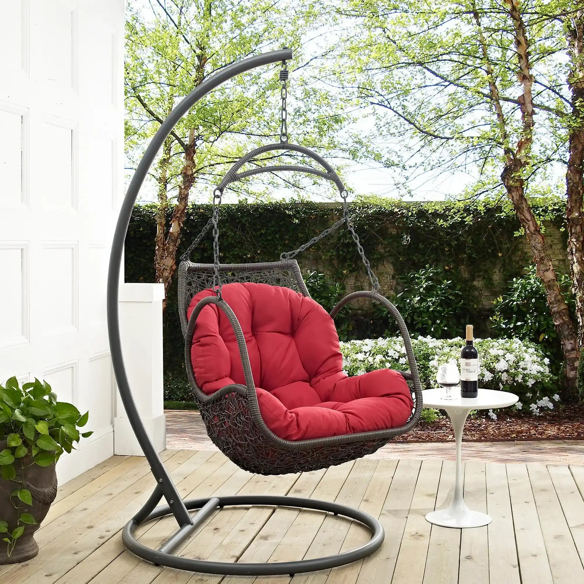 Arbor Outdoor Patio Wood Swing Chair by Modway - Best Buy Furniture