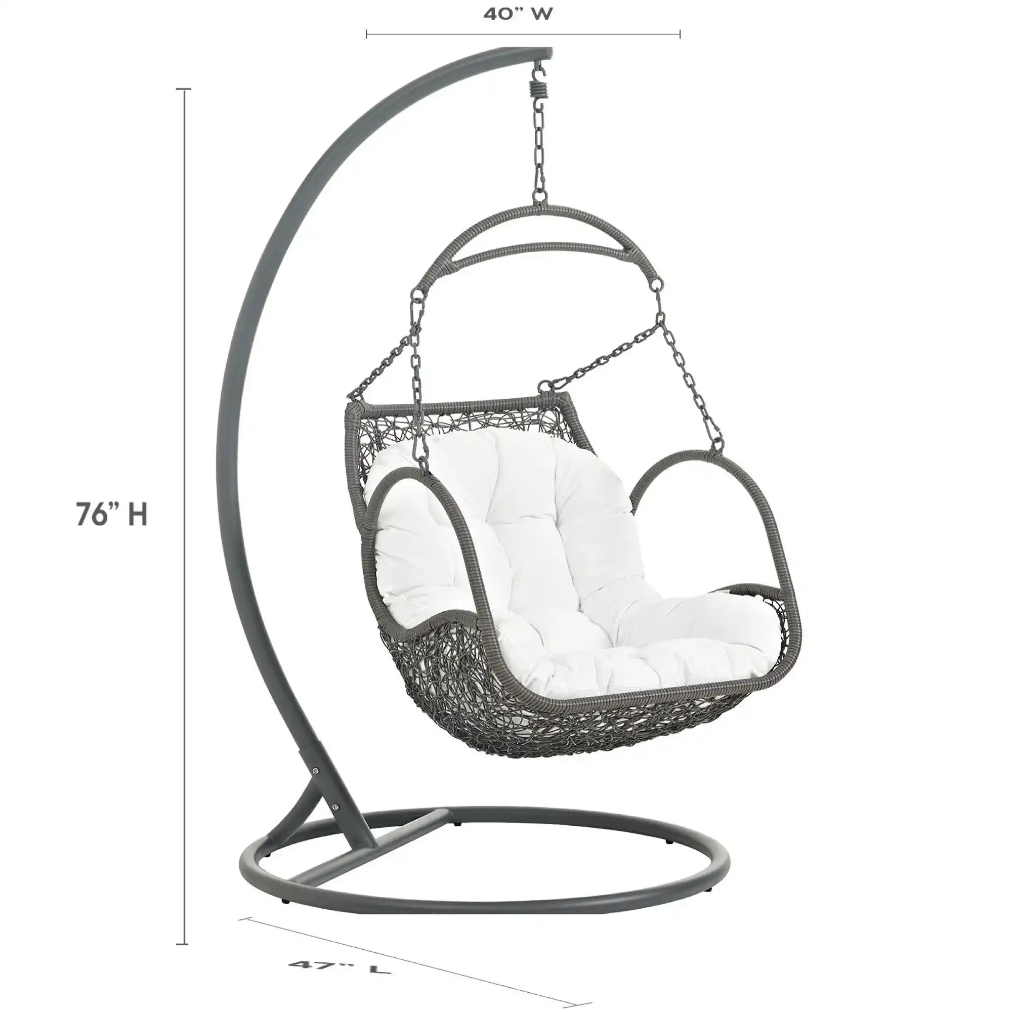 Arbor Outdoor Patio Wood Swing Chair by Modway - Best Buy Furniture