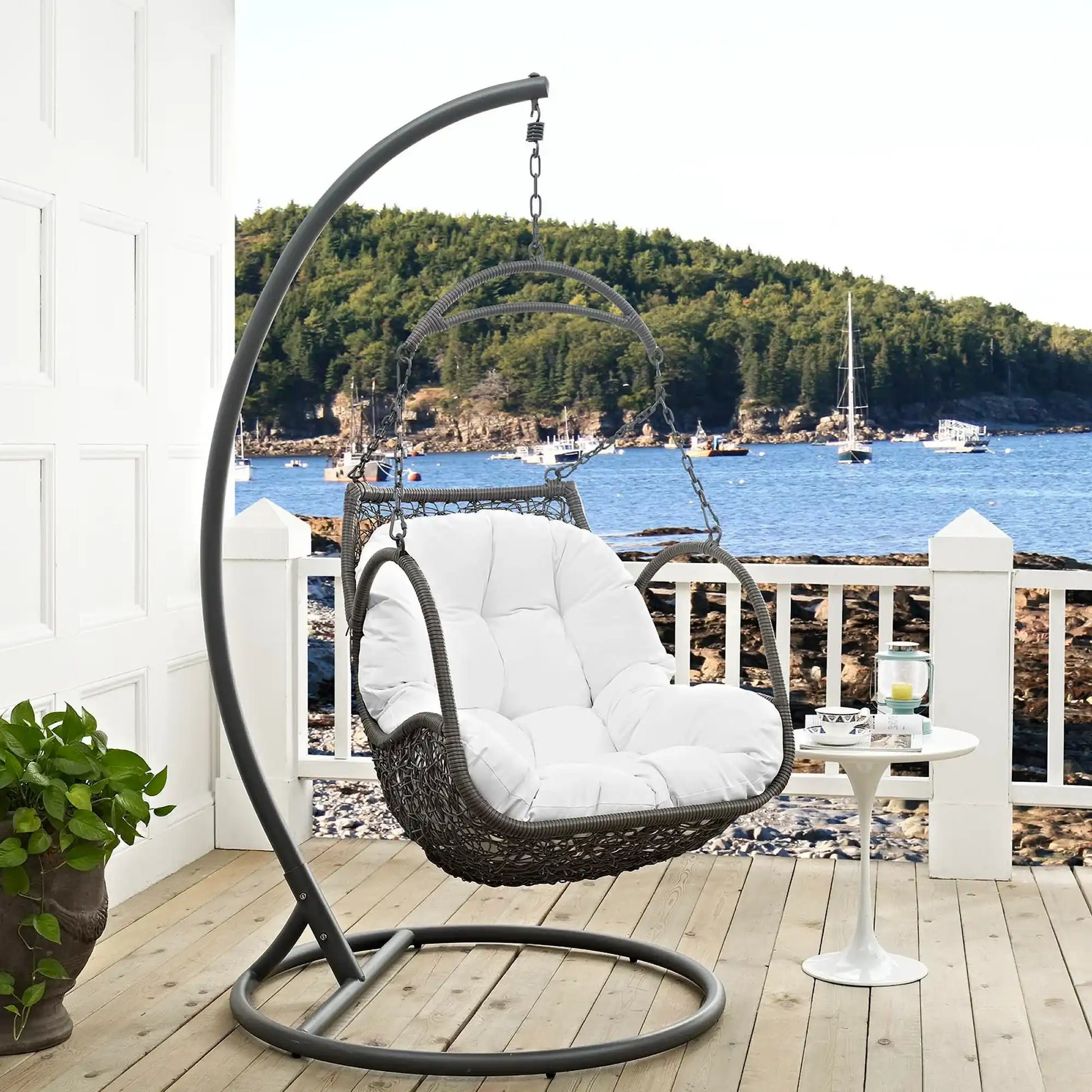 Arbor Outdoor Patio Wood Swing Chair by Modway - Best Buy Furniture