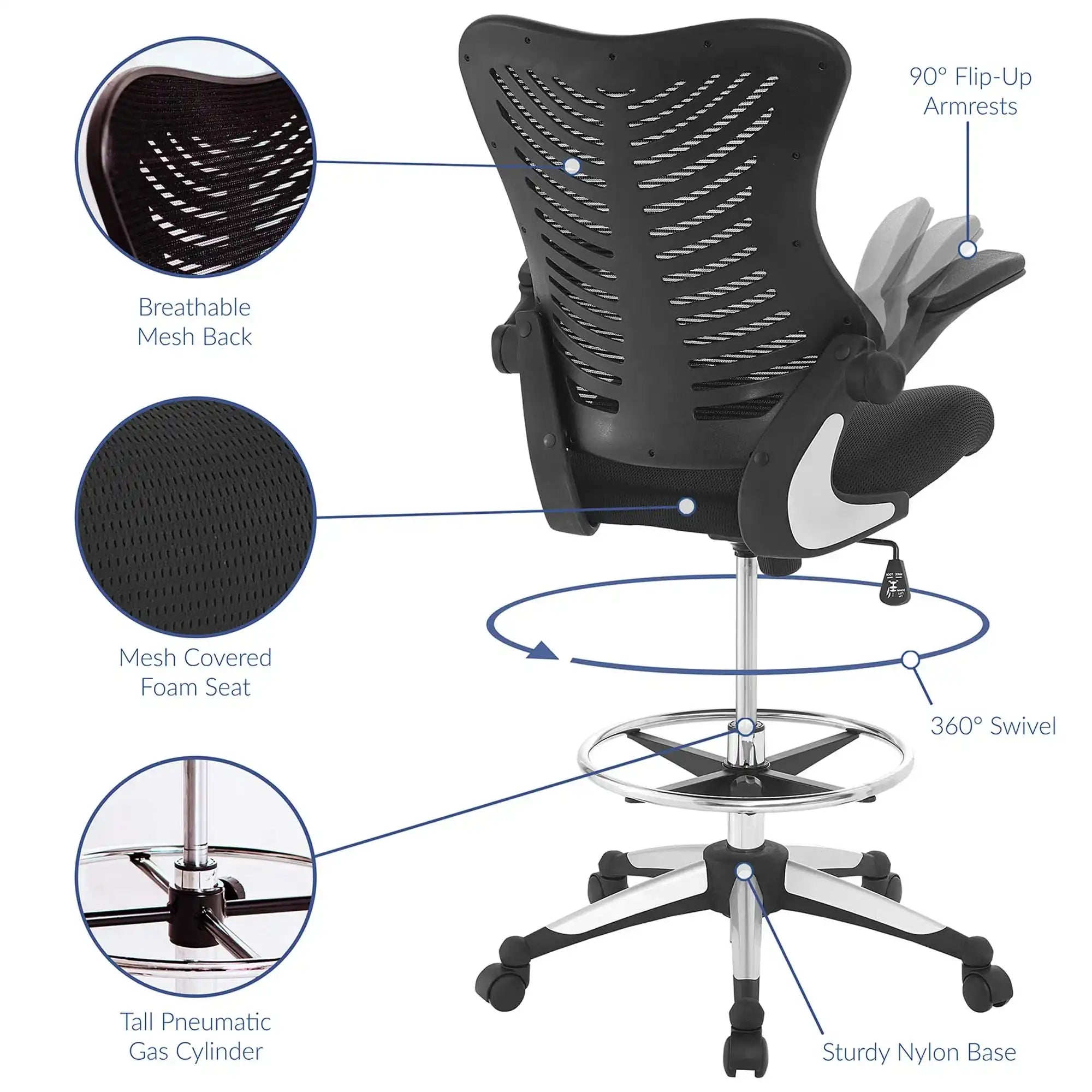 Charge Drafting Chair by Modway - Best Buy Furniture