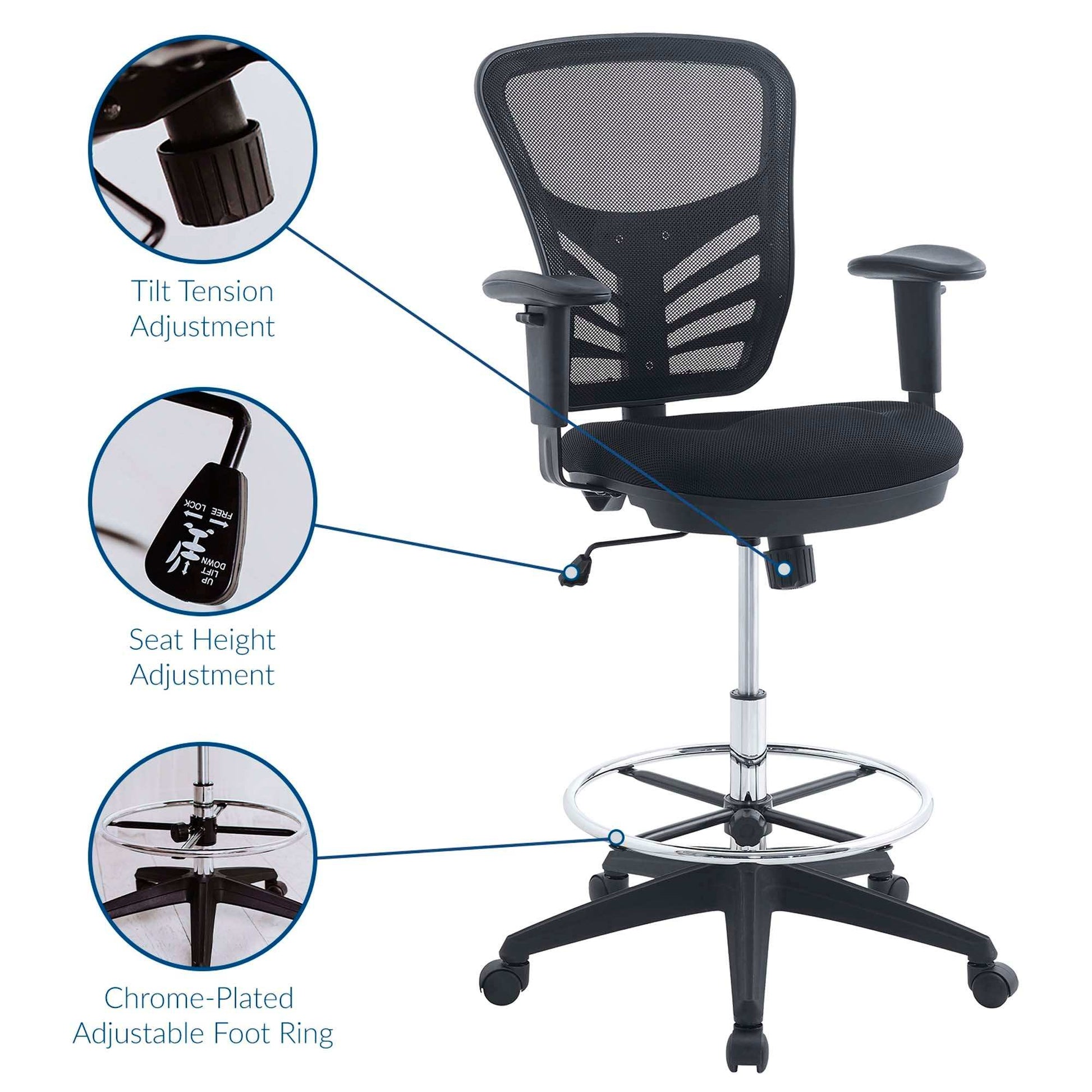 Articulate Drafting Chair by Modway - Best Buy Furniture