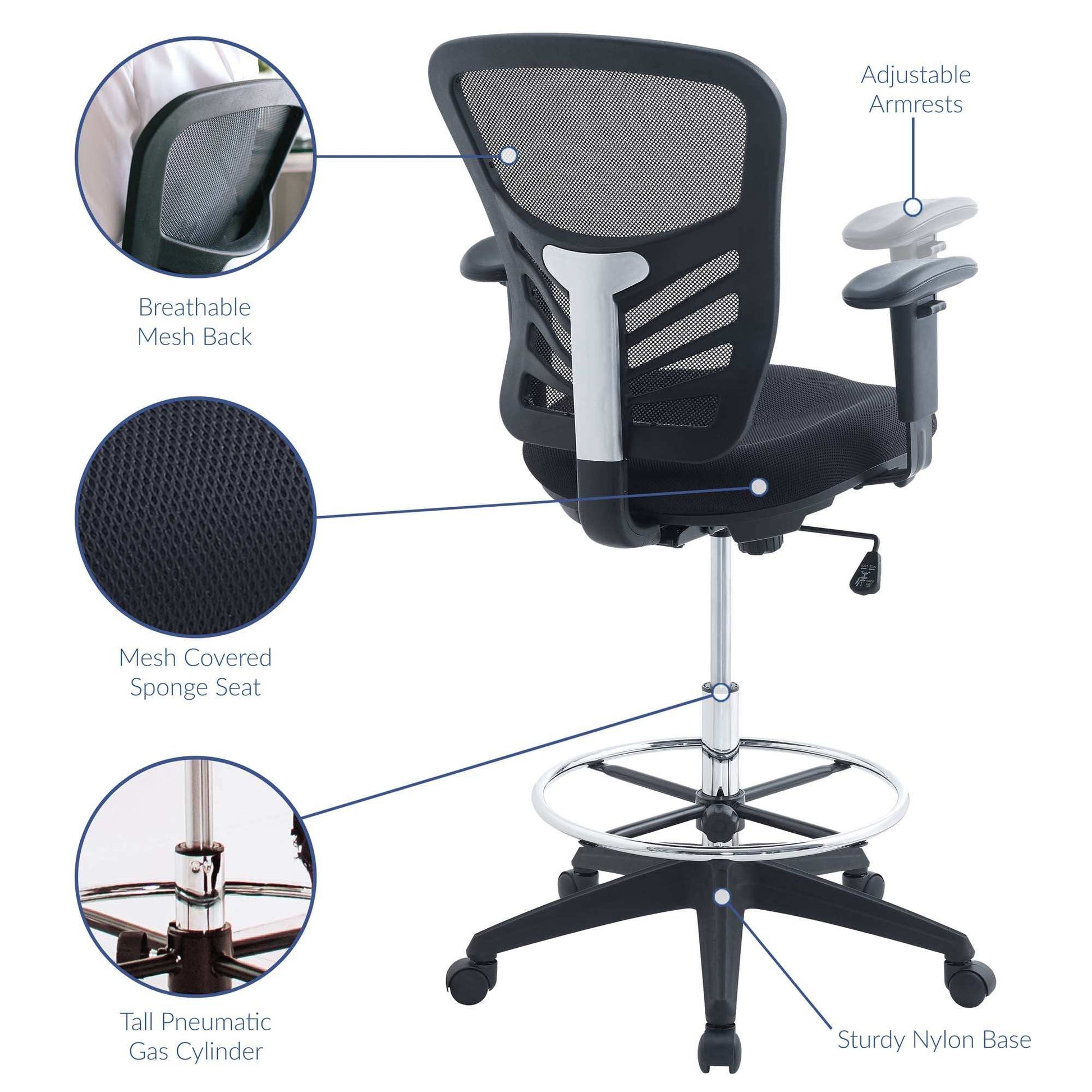 Articulate Drafting Chair by Modway - Best Buy Furniture