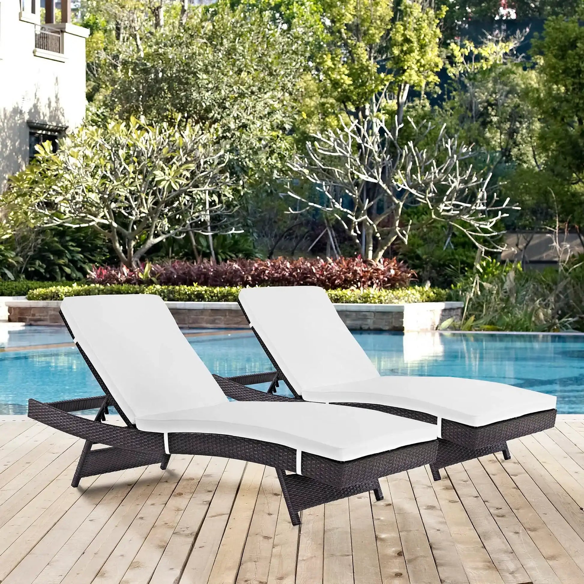 Convene Outdoor Patio Chaise Set of 2 by Modway - Best Buy Furniture