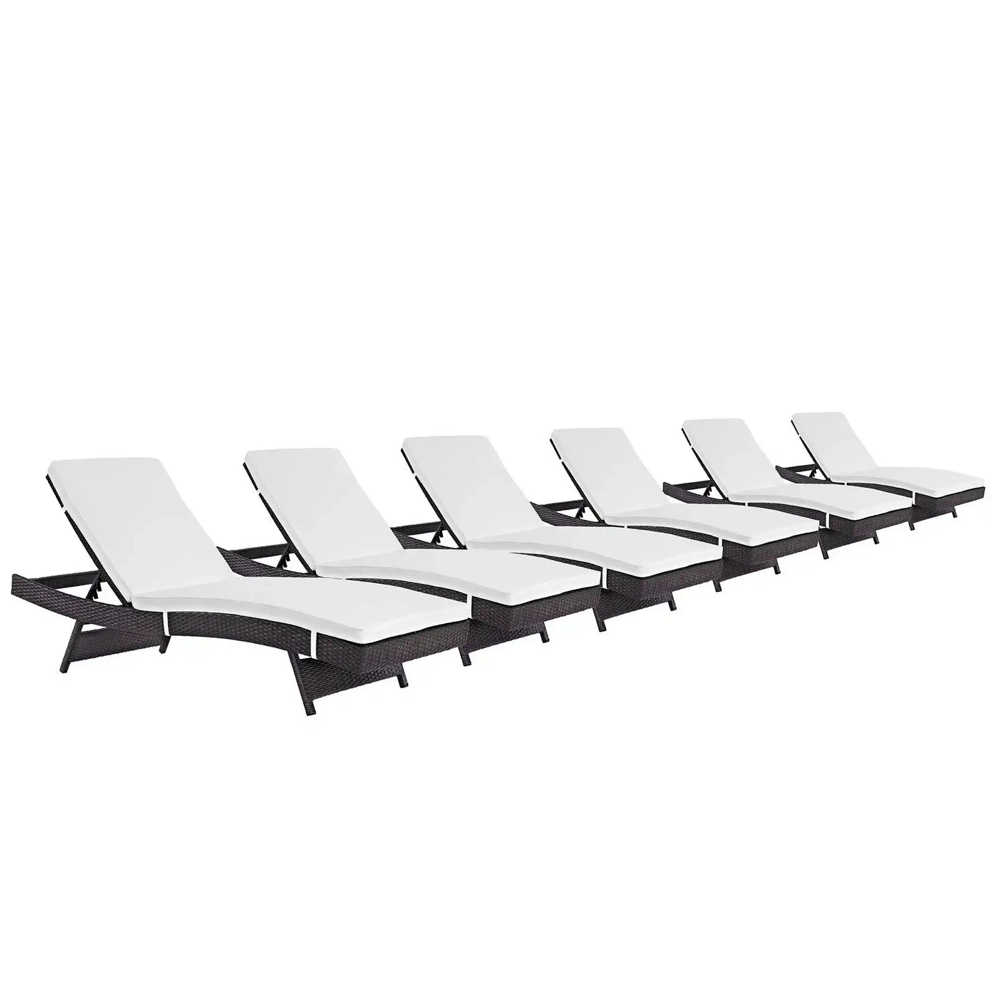 Convene Outdoor Patio Chaise Set of 6 by Modway - Best Buy Furniture