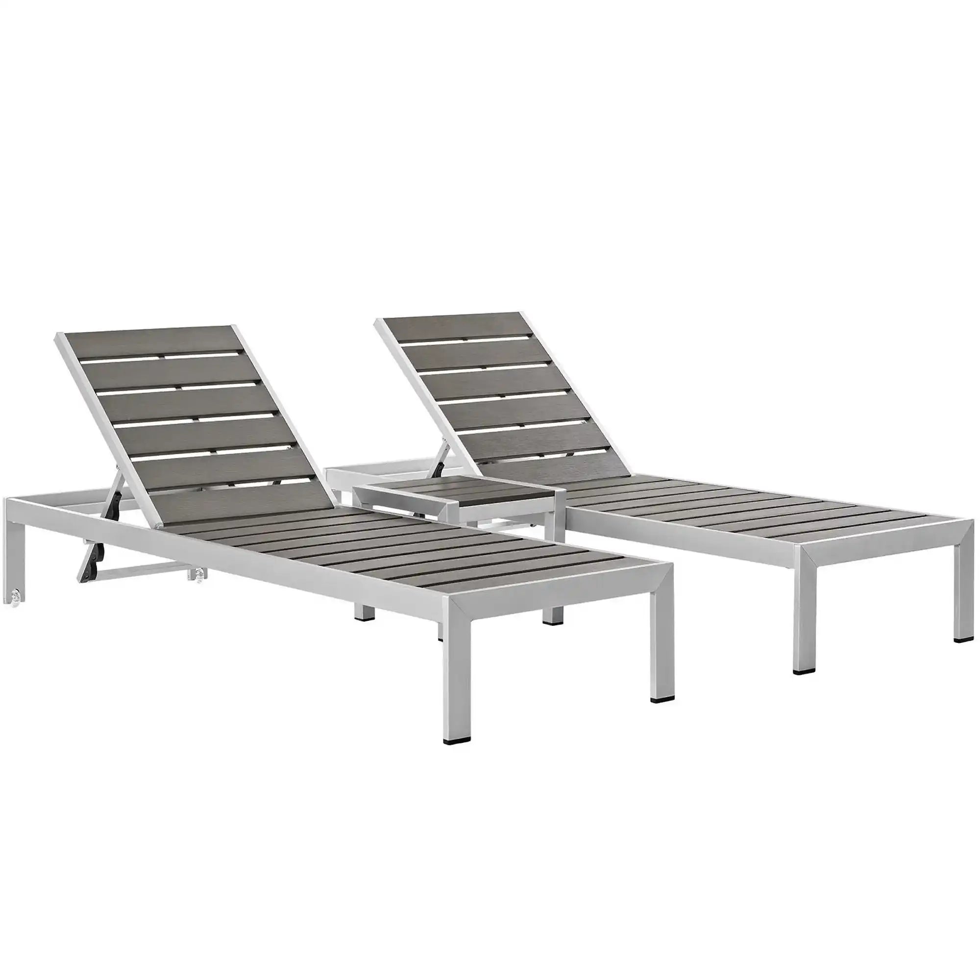 Shore 3 Piece Outdoor Patio Aluminum Set by Modway - Best Buy Furniture
