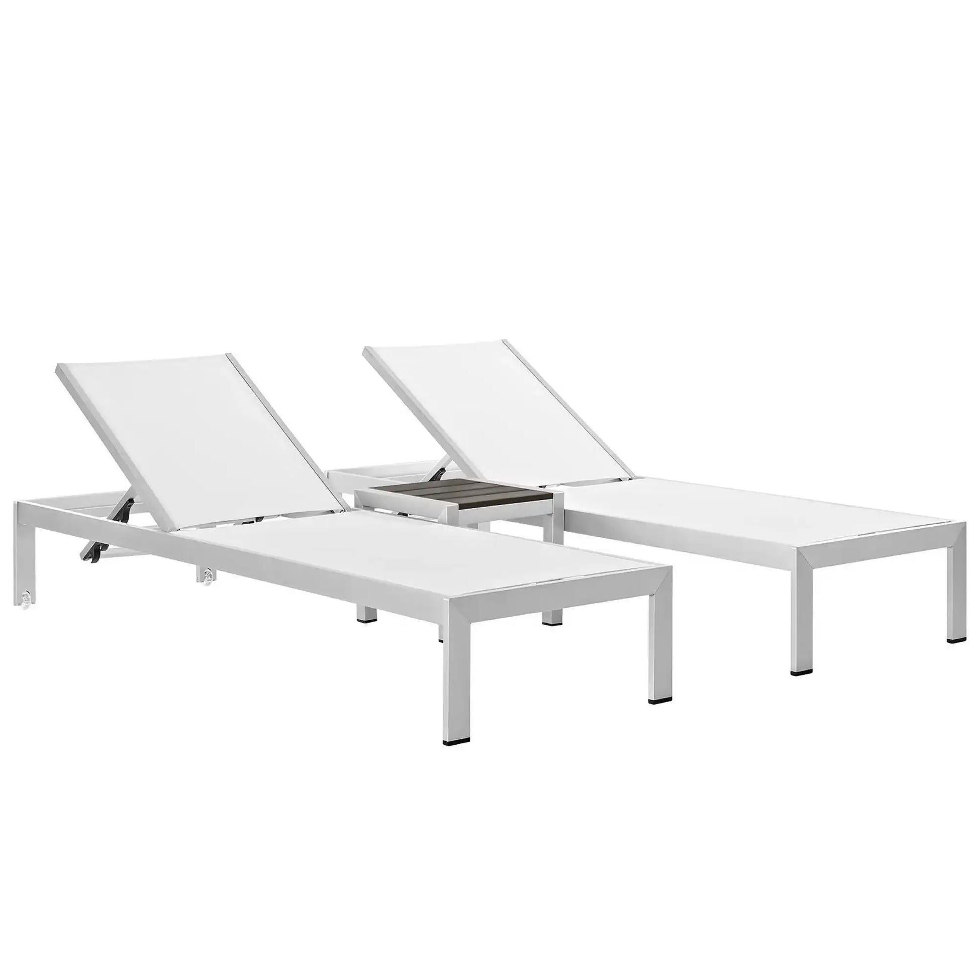 Shore 3 Piece Outdoor Patio Aluminum Set by Modway - Best Buy Furniture