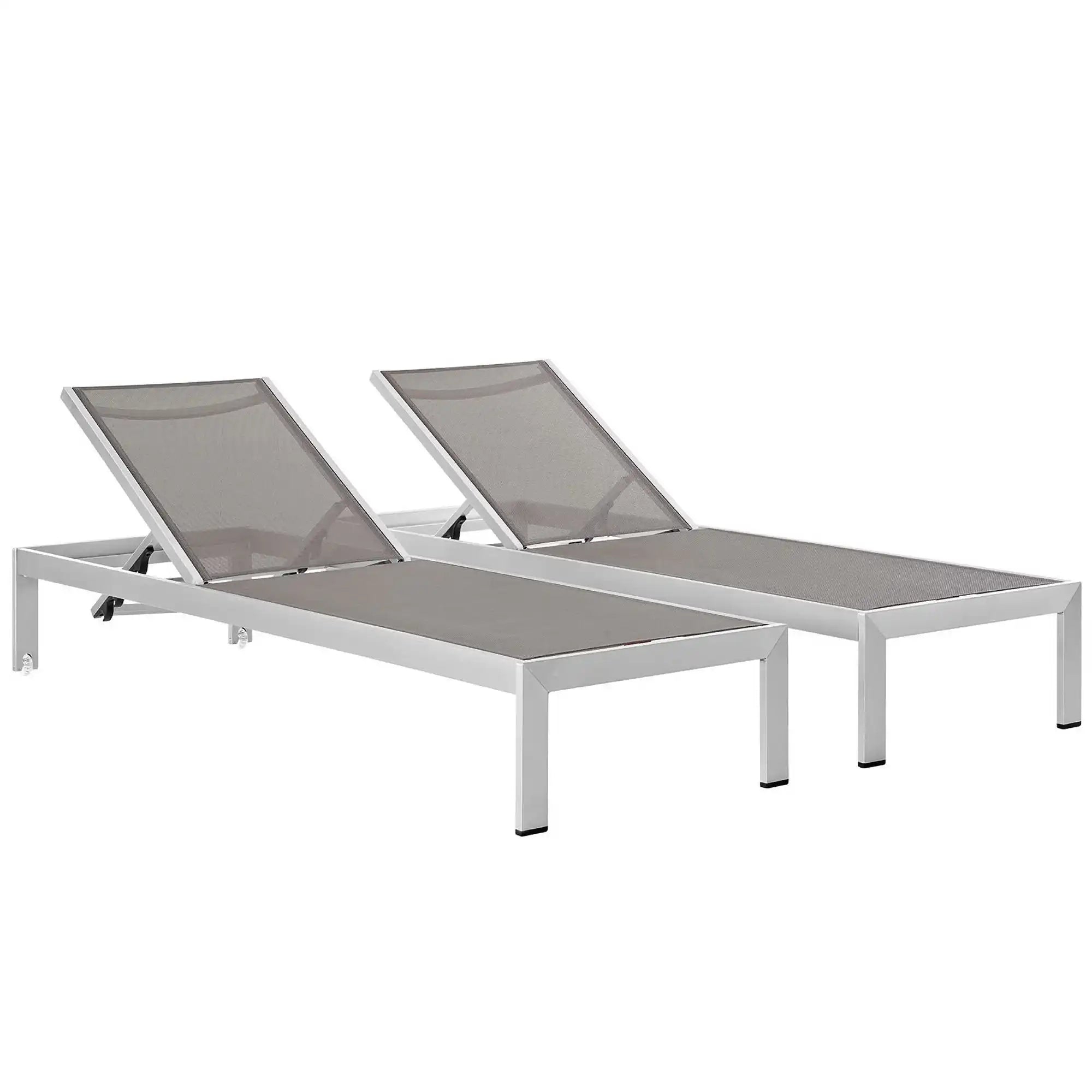 Shore Outdoor Patio Aluminum Chaise Set of 2 by Modway - Best Buy Furniture