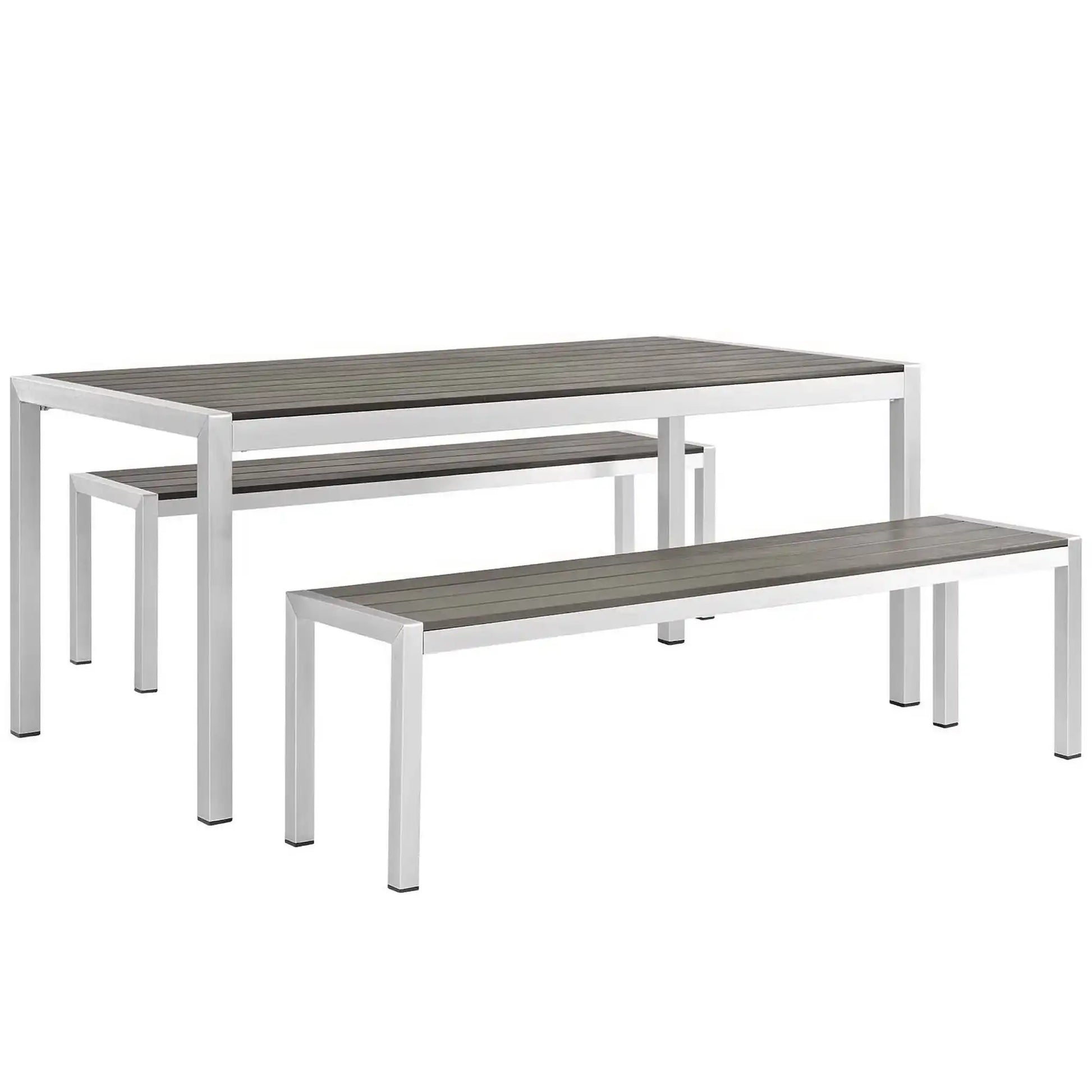 Shore 3 Piece Outdoor Patio Aluminum Dining Set by Modway - Best Buy Furniture