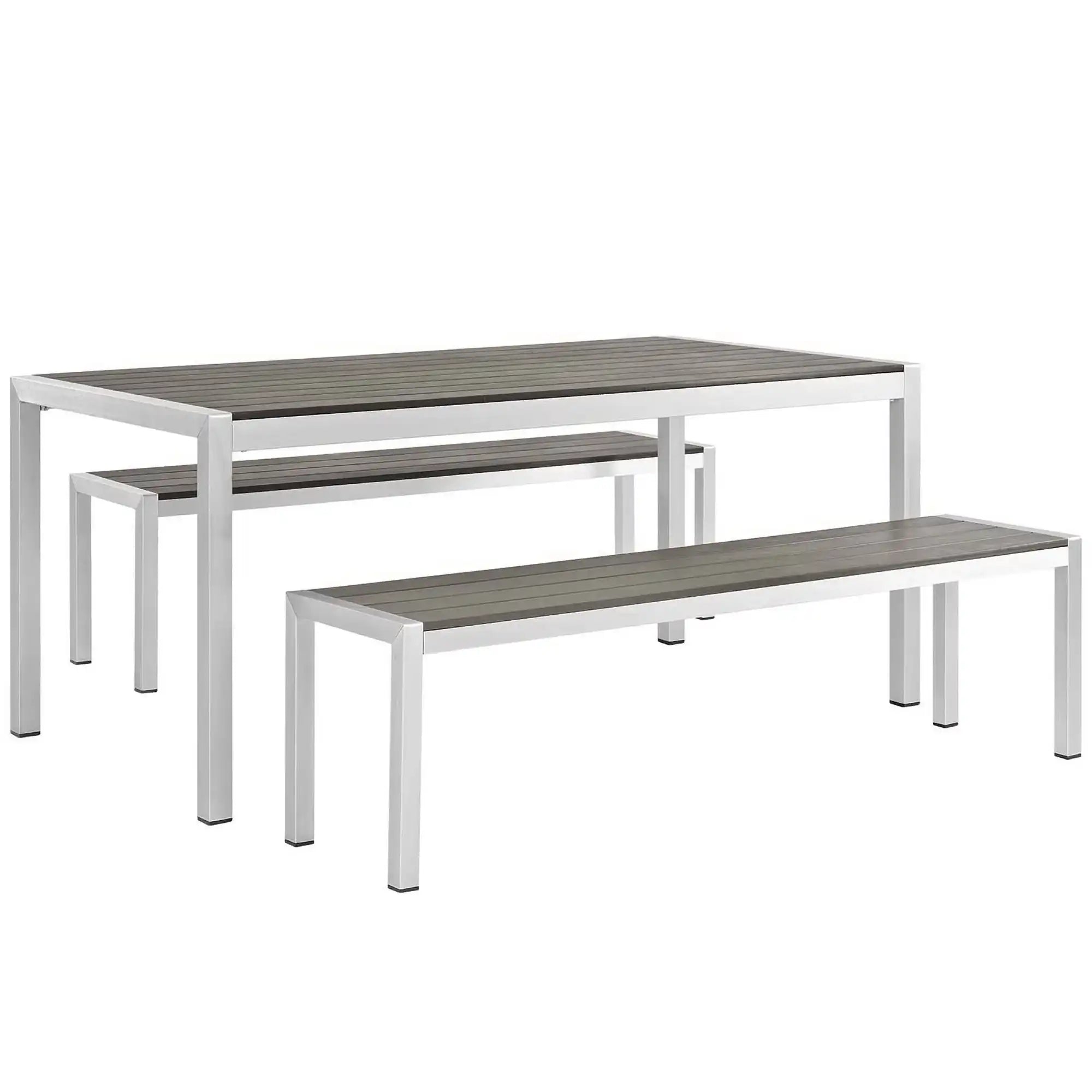 Shore 3 Piece Outdoor Patio Aluminum Dining Set by Modway - Best Buy Furniture