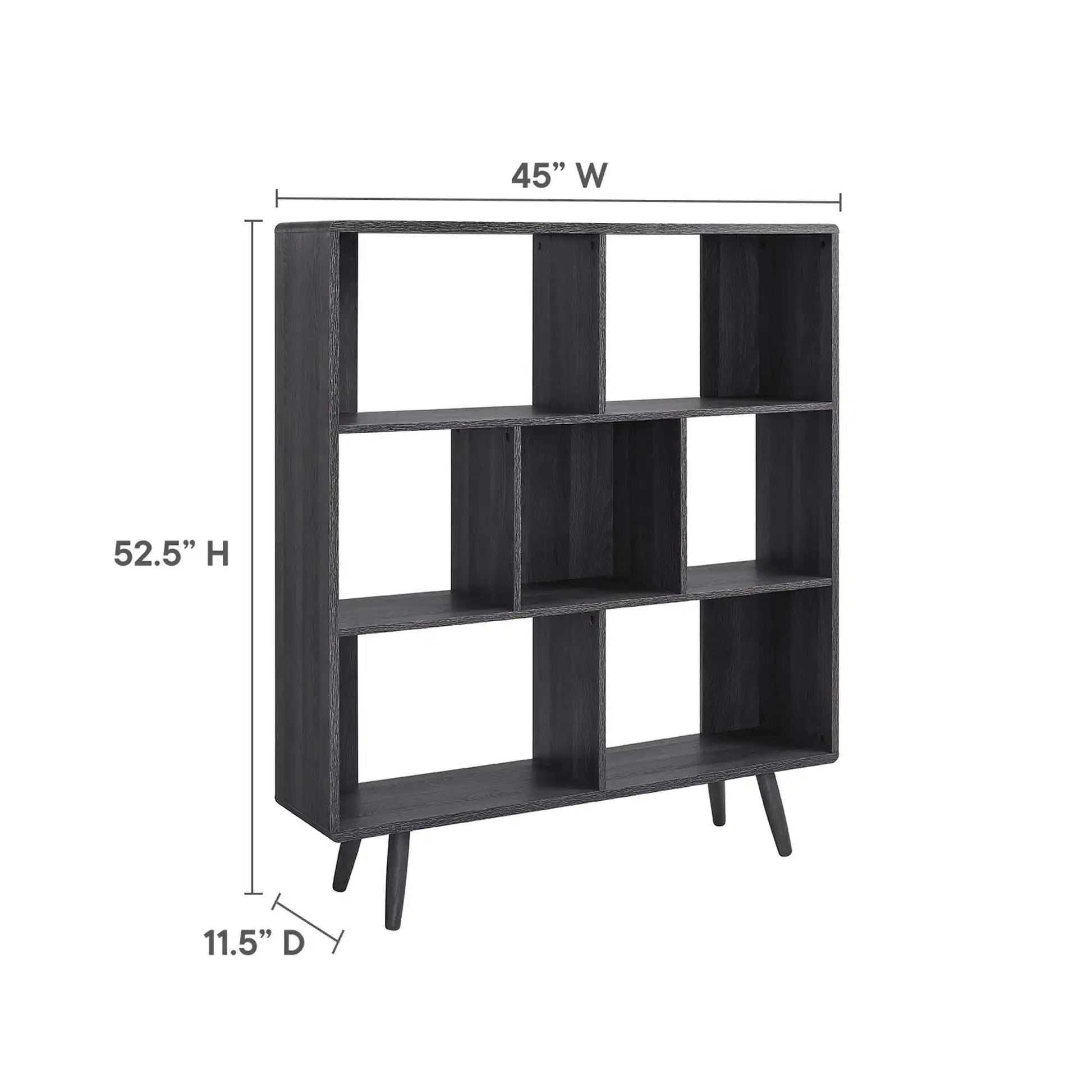 Transmit 7 Shelf Wood Grain Bookcase by Modway - Best Buy Furniture