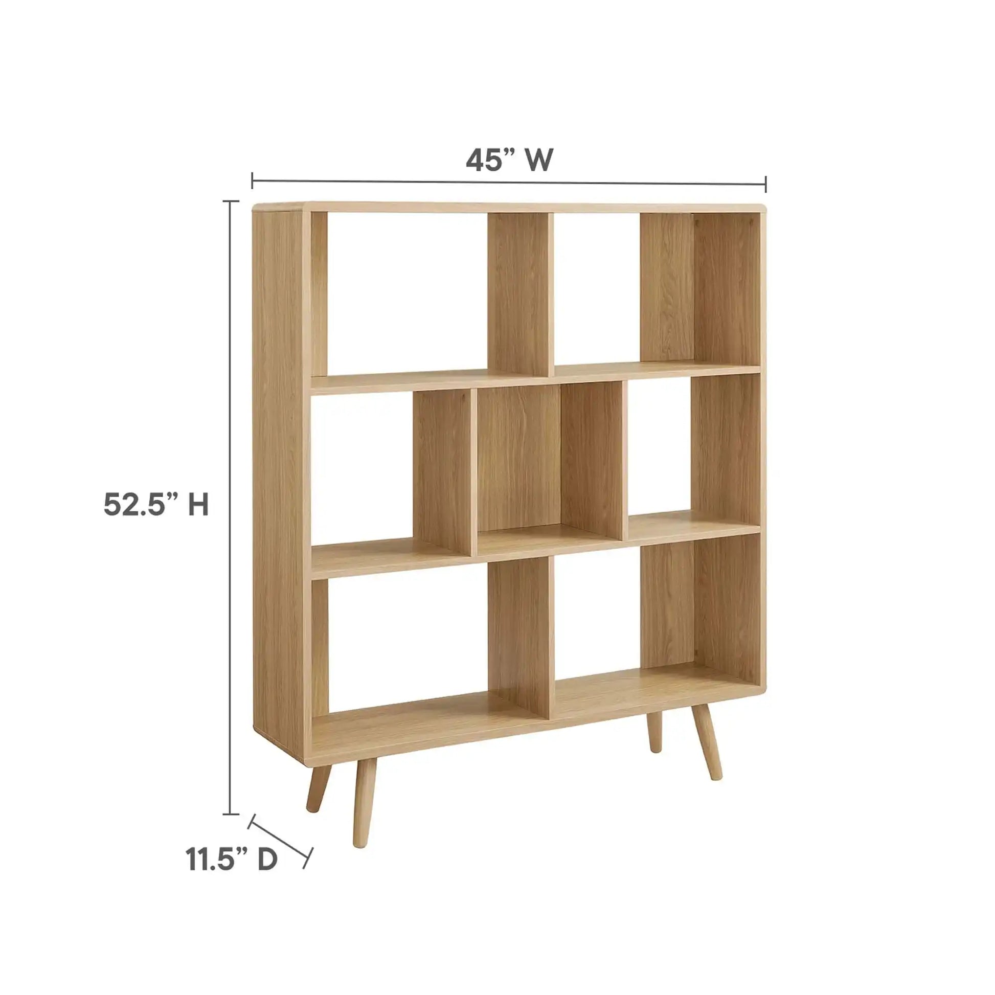 Transmit 7 Shelf Wood Grain Bookcase by Modway - Best Buy Furniture