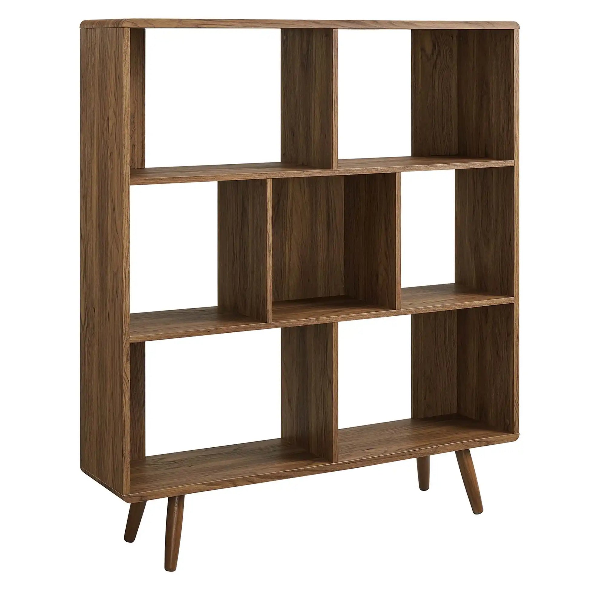 Transmit 7 Shelf Wood Grain Bookcase by Modway - Best Buy Furniture