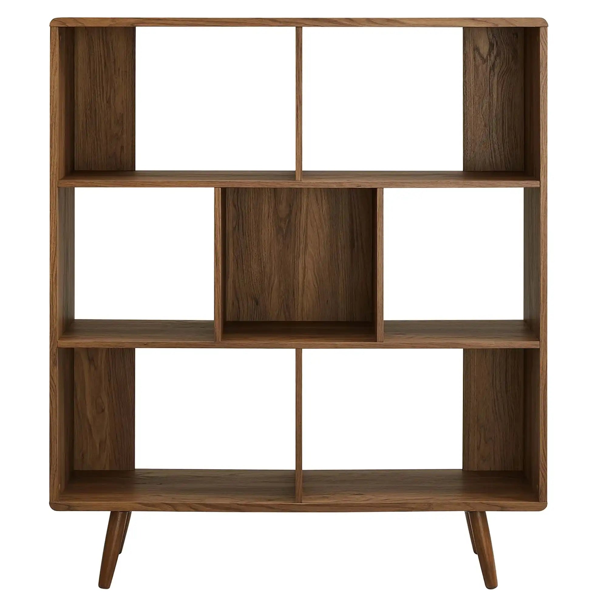 Transmit 7 Shelf Wood Grain Bookcase by Modway - Best Buy Furniture