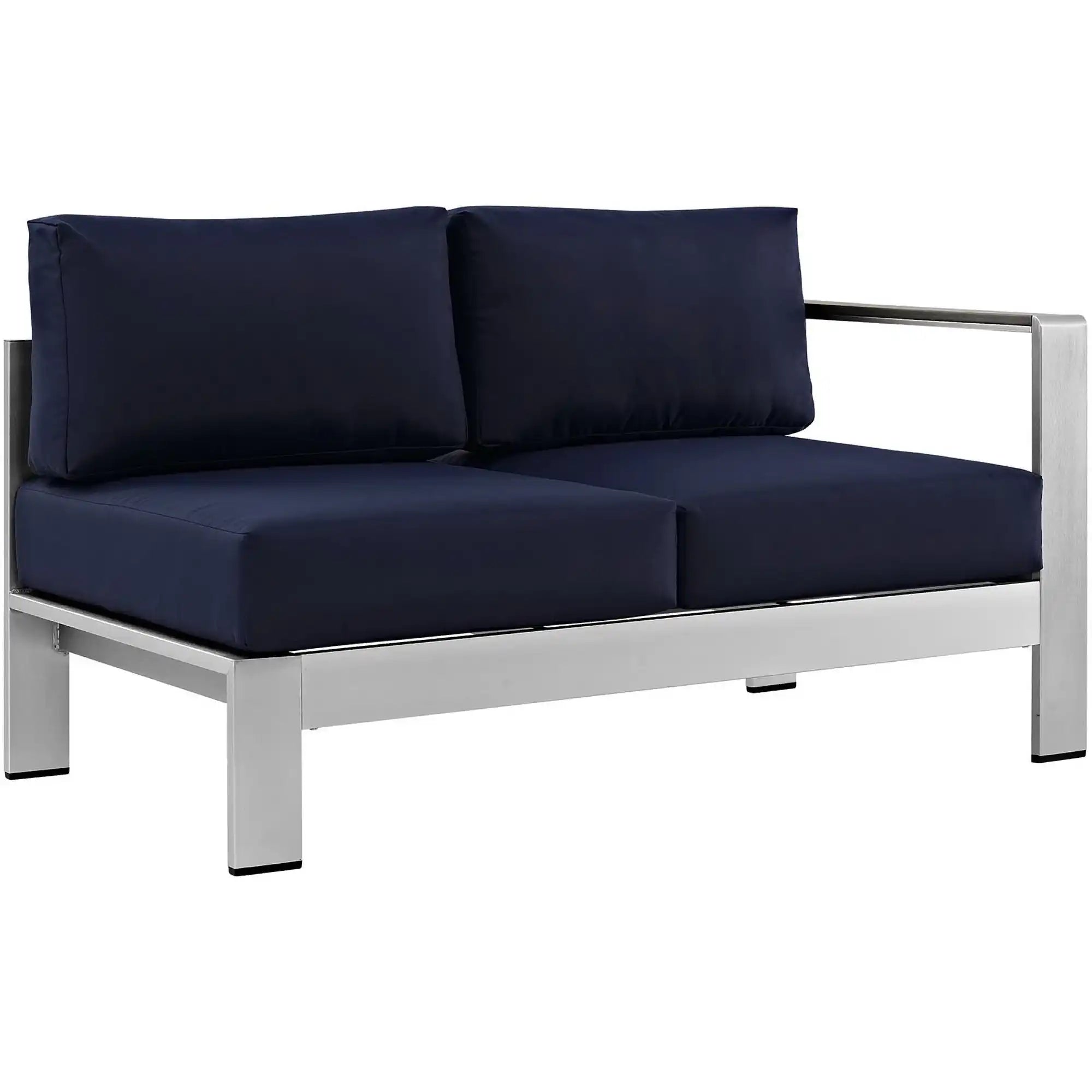 Shore 6 Piece Outdoor Patio Aluminum Sectional Sofa Set by Modway - Best Buy Furniture