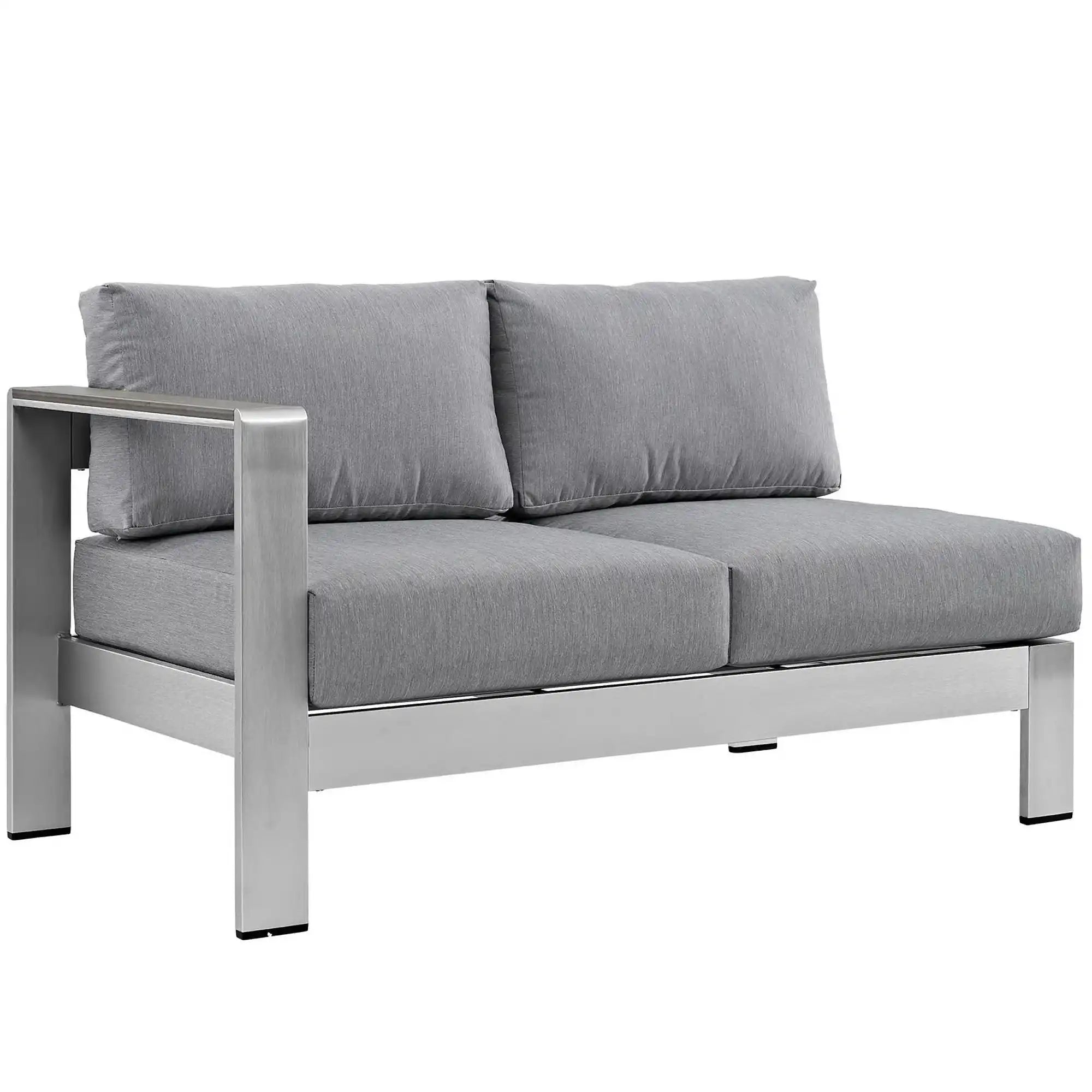Shore 6 Piece Outdoor Patio Aluminum Sectional Sofa Set by Modway - Best Buy Furniture
