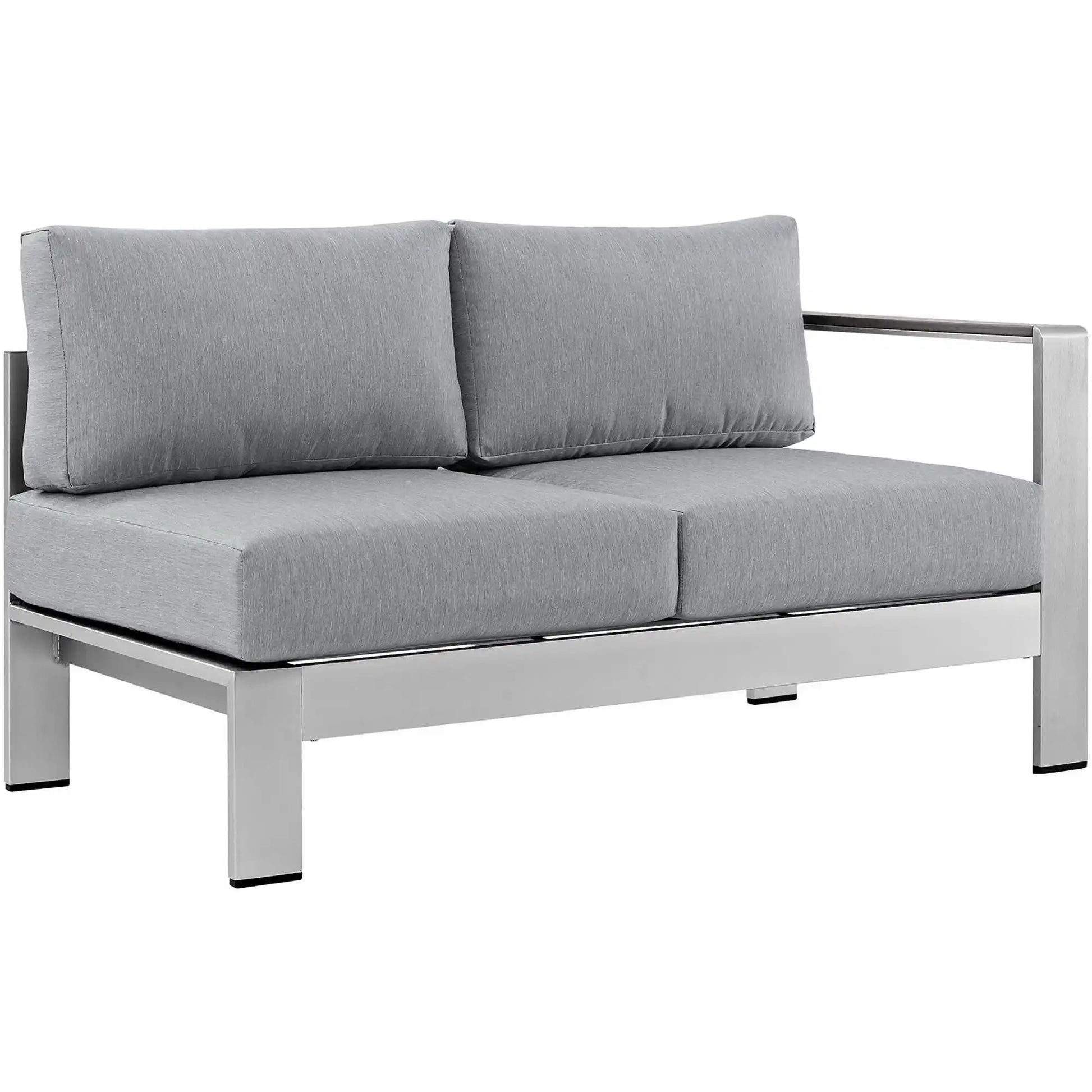 Shore 6 Piece Outdoor Patio Aluminum Sectional Sofa Set by Modway - Best Buy Furniture