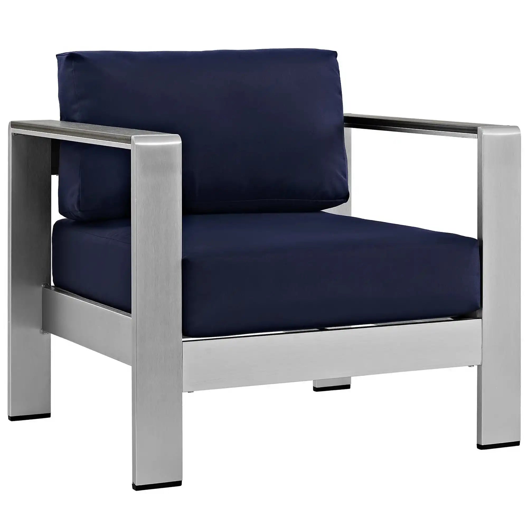 Shore 4 Piece Outdoor Patio Aluminum Sectional Sofa Set by Modway - Best Buy Furniture
