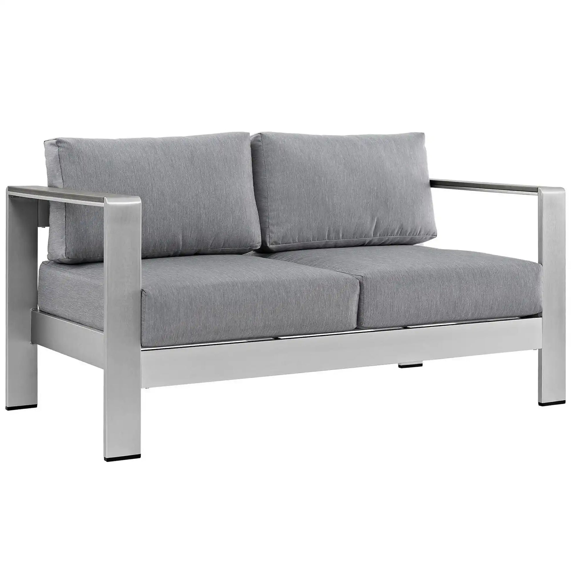 Shore 4 Piece Outdoor Patio Aluminum Sectional Sofa Set by Modway - Best Buy Furniture