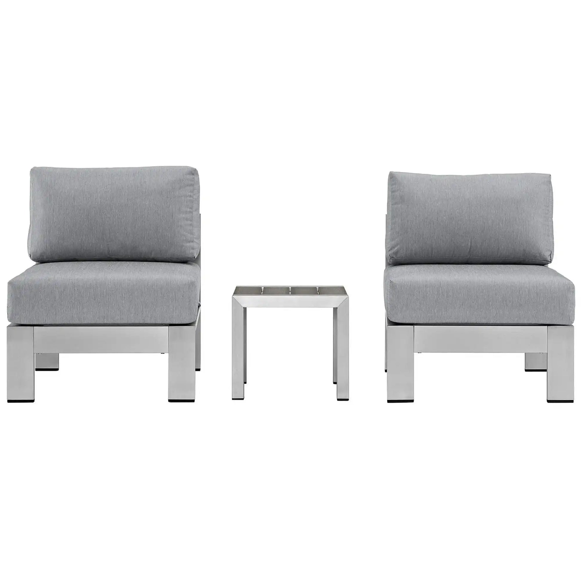 Shore 3 Piece Outdoor Patio Aluminum Sectional Sofa Set by Modway - Best Buy Furniture
