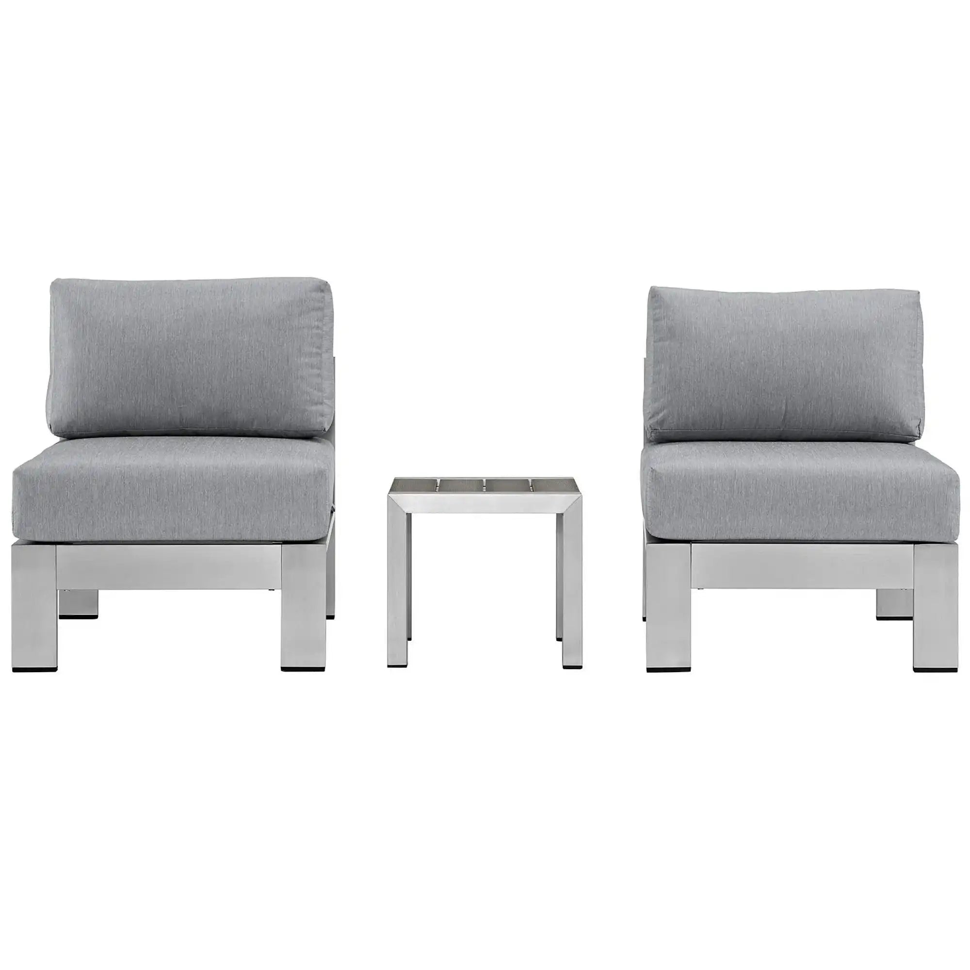 Shore 3 Piece Outdoor Patio Aluminum Sectional Sofa Set by Modway - Best Buy Furniture