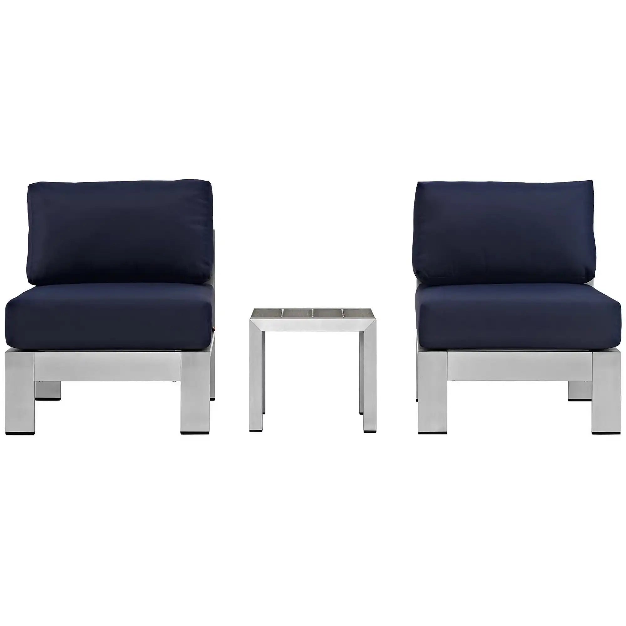 Shore 3 Piece Outdoor Patio Aluminum Sectional Sofa Set by Modway - Best Buy Furniture