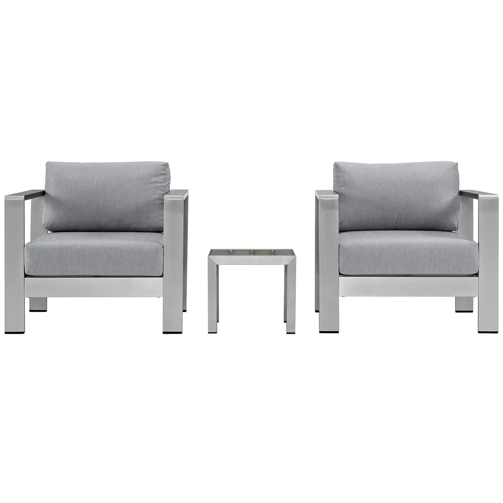 Shore 3 Piece Outdoor Patio Aluminum Set by Modway - Best Buy Furniture