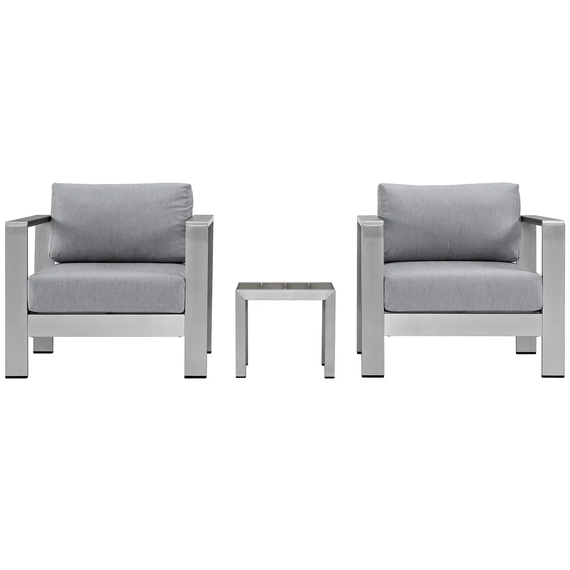 Shore 3 Piece Outdoor Patio Aluminum Set by Modway - Best Buy Furniture