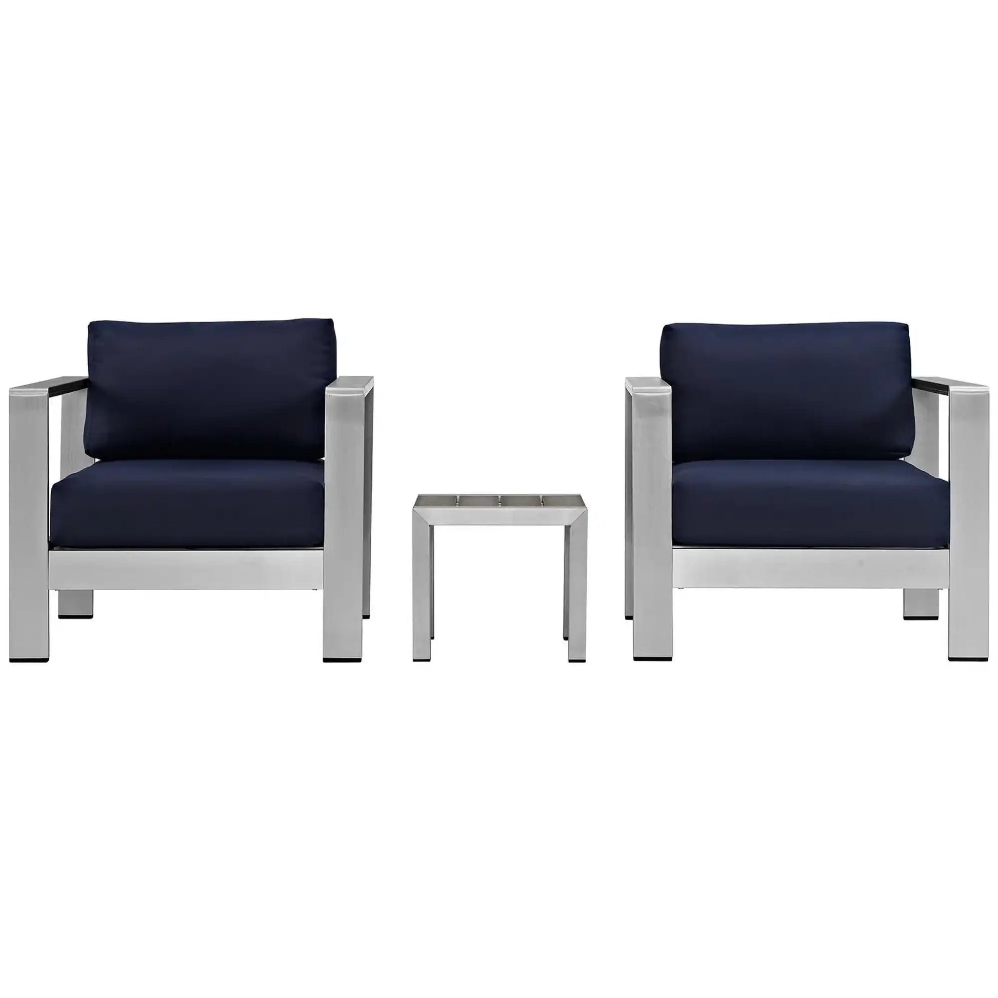 Shore 3 Piece Outdoor Patio Aluminum Set by Modway - Best Buy Furniture