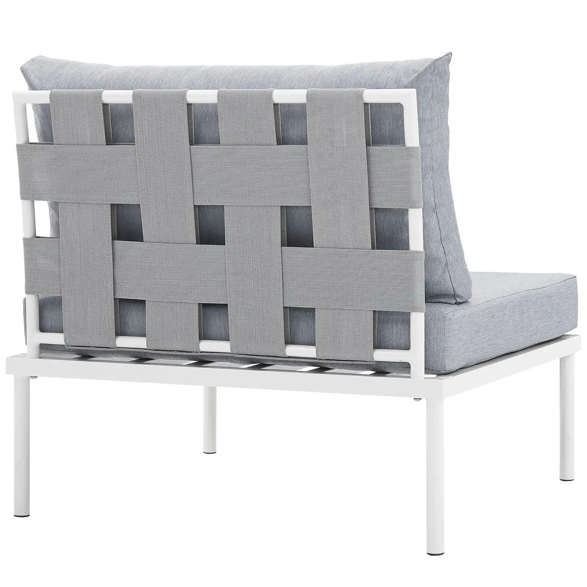 Harmony Armless Outdoor Patio Aluminum Chair by Modway - Best Buy Furniture