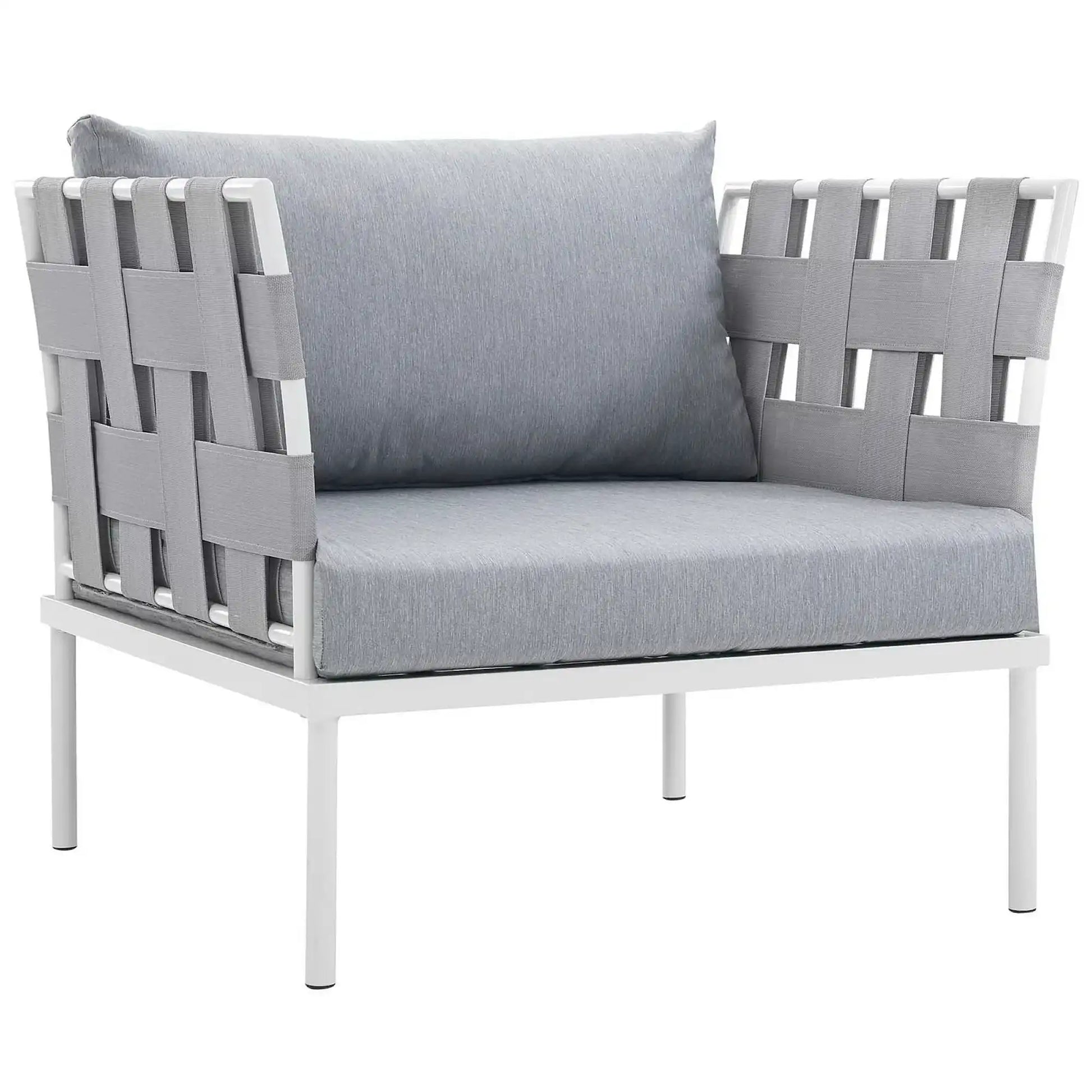 Harmony 3 Piece Outdoor Patio Aluminum Sectional Sofa Set by Modway - Best Buy Furniture