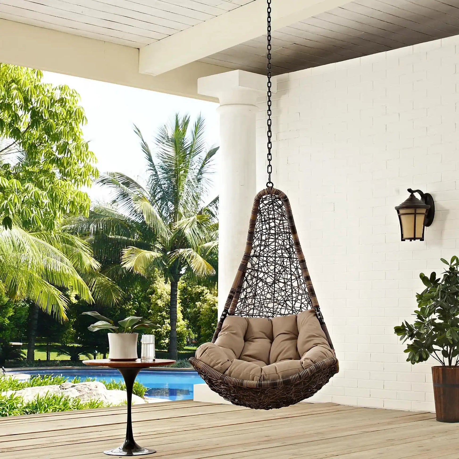 Abate Outdoor Patio Swing Chair Without Stand by Modway - Best Buy Furniture