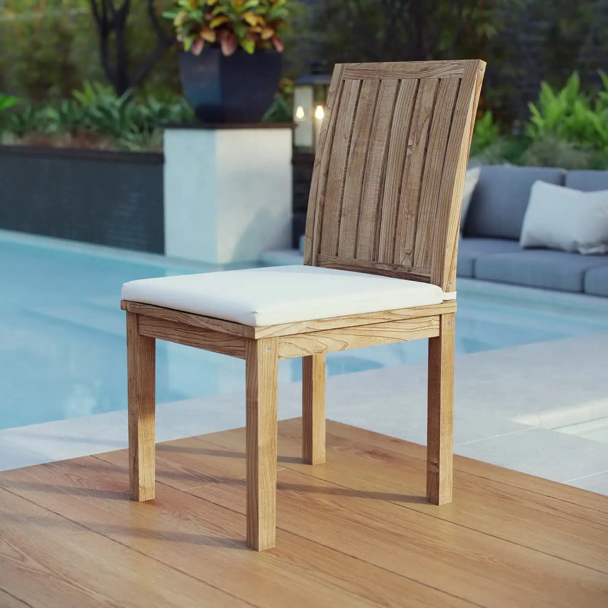 Marina Outdoor Patio Teak Dining Chair by Modway - Best Buy Furniture
