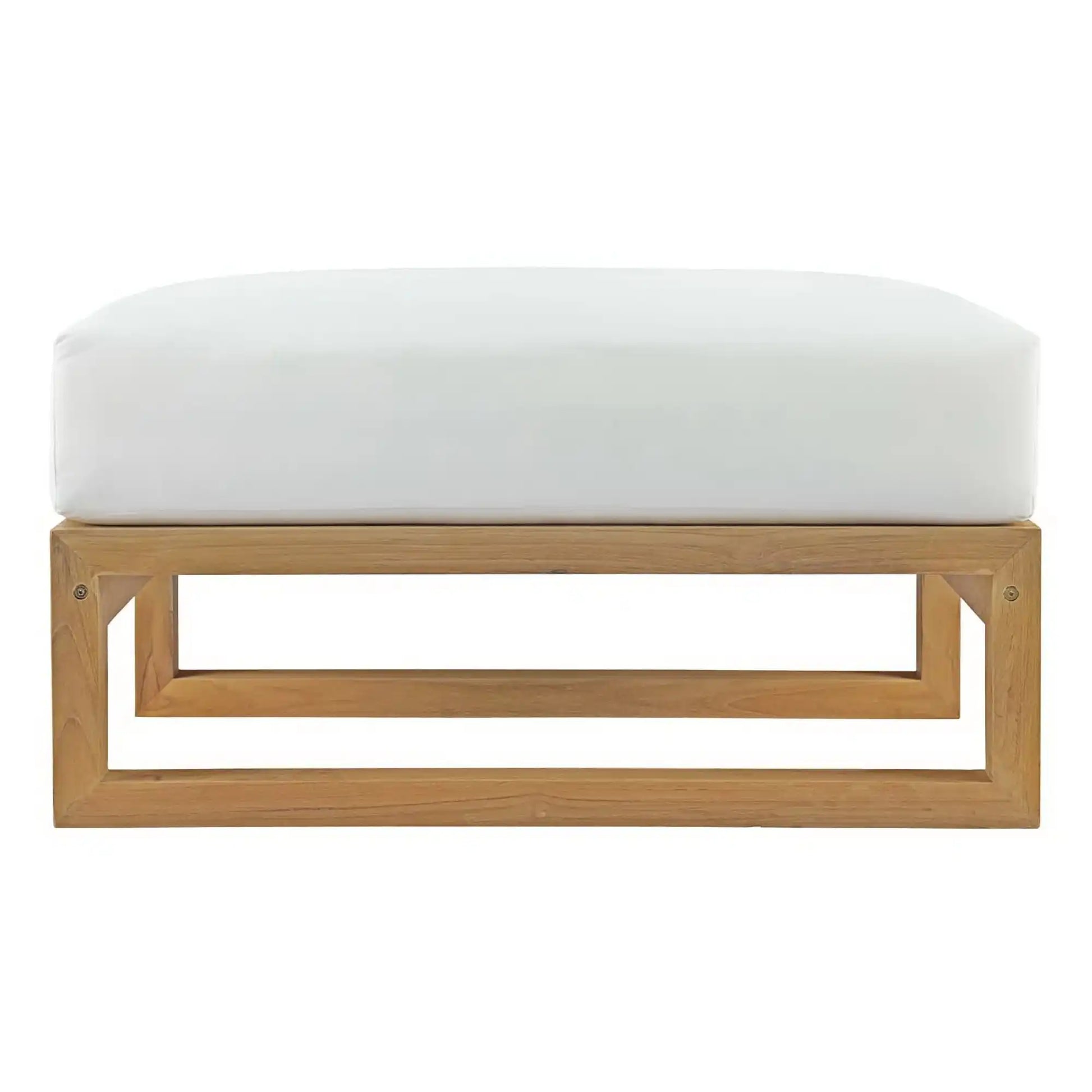 Upland Outdoor Patio Teak Ottoman by Modway - Best Buy Furniture