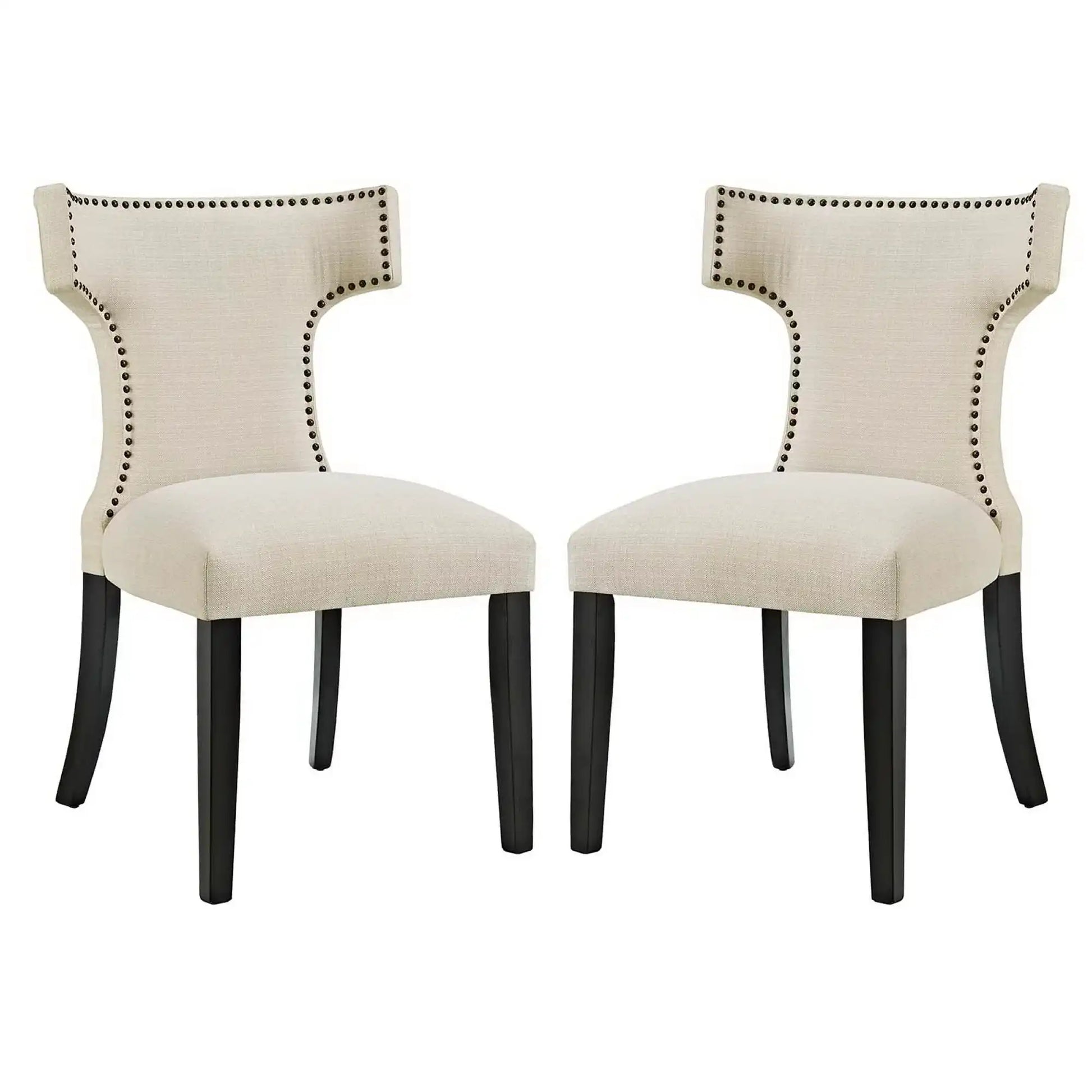 Curve Fabric Dining Side Chair Set of 2 by Modway - Best Buy Furniture