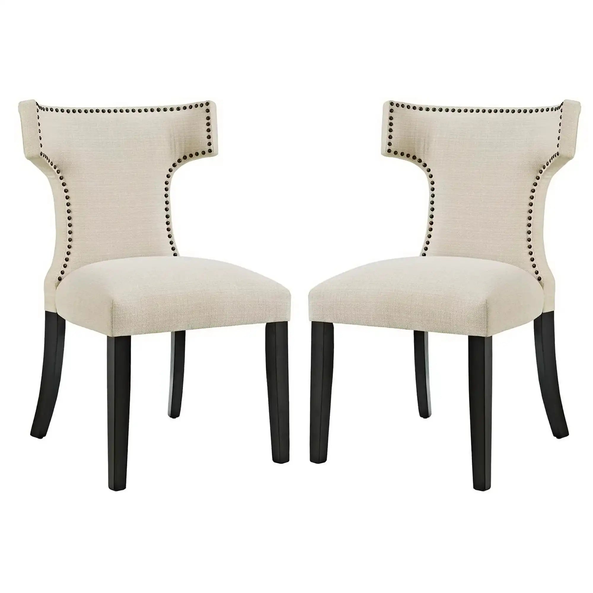 Curve Fabric Dining Side Chair Set of 2 by Modway - Best Buy Furniture