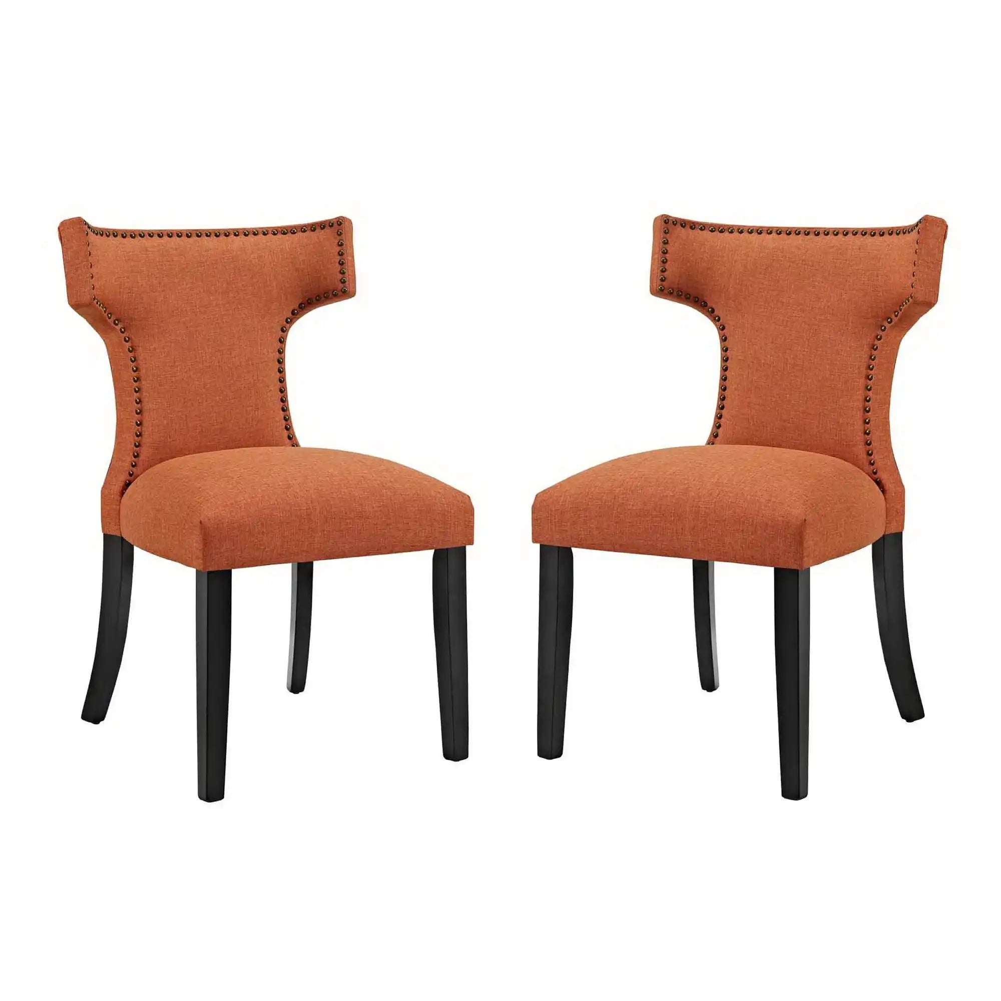 Curve Fabric Dining Side Chair Set of 2 by Modway - Best Buy Furniture