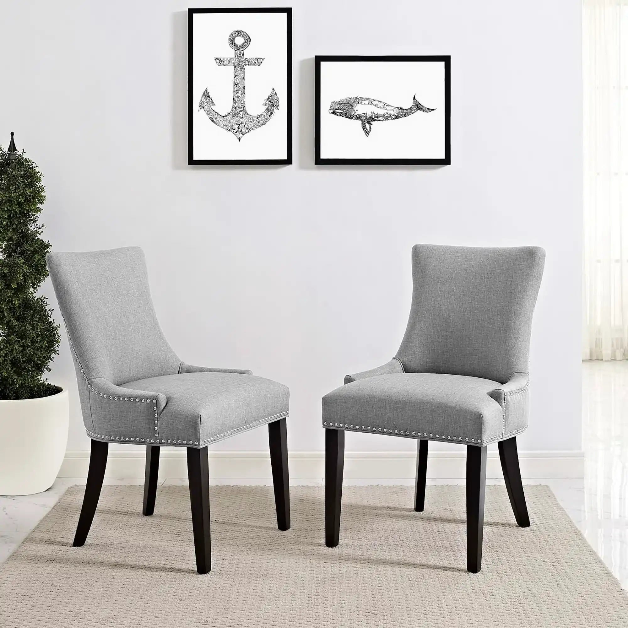 Marquis Fabric Dining Side Chair Set of 2 by Modway - Best Buy Furniture