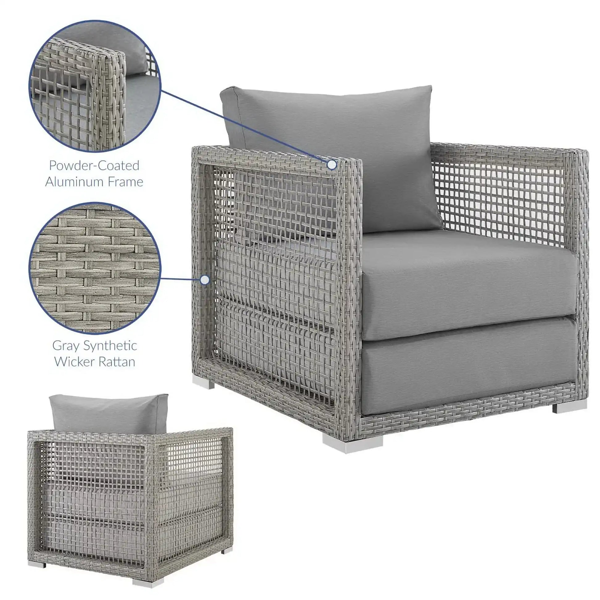 Aura Rattan Outdoor Patio Armchair by Modway - Best Buy Furniture
