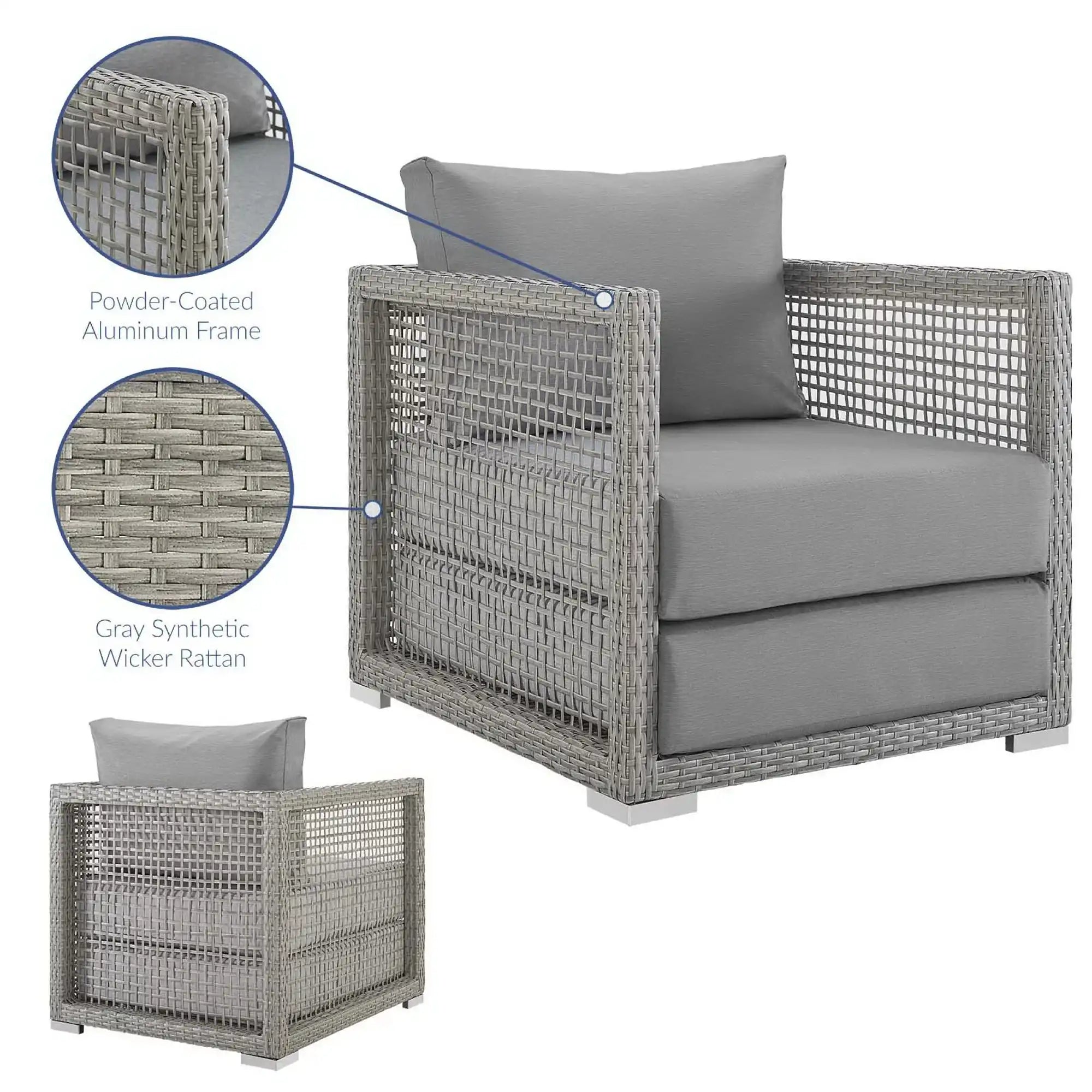 Aura Rattan Outdoor Patio Armchair by Modway - Best Buy Furniture