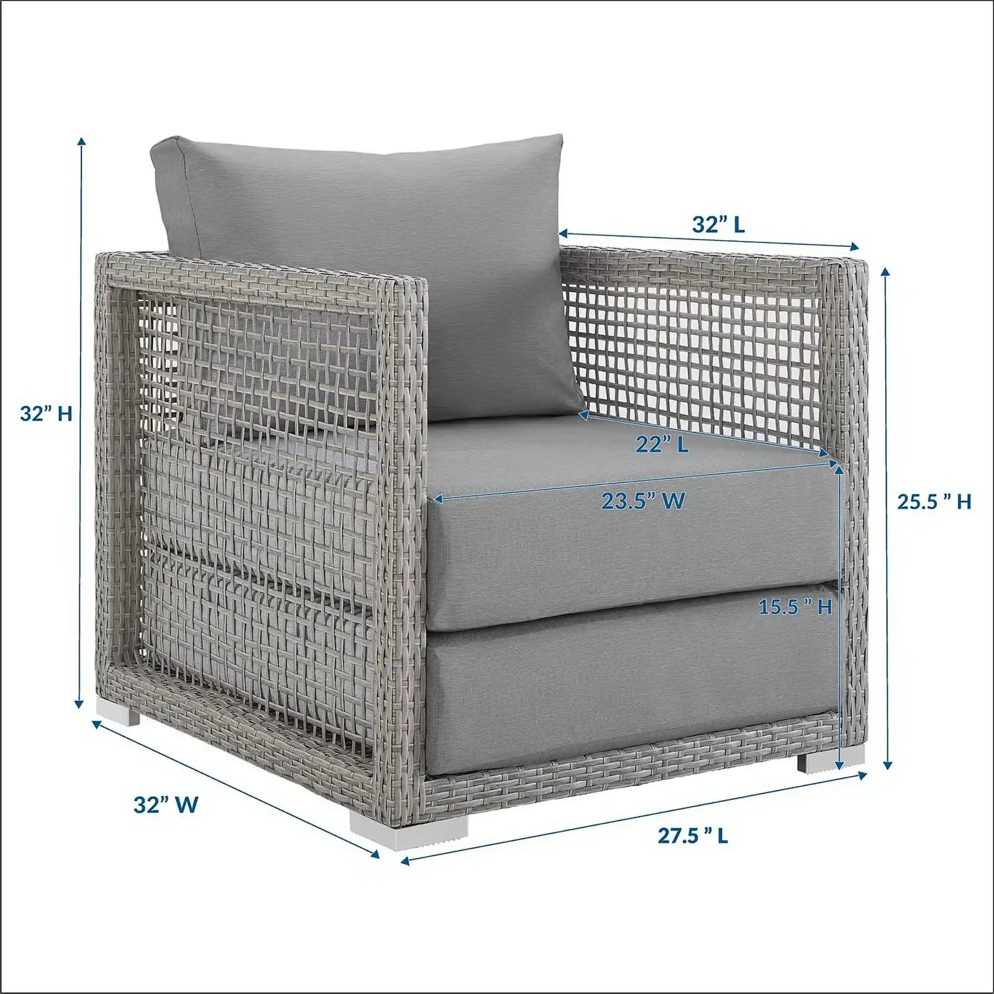 Aura Rattan Outdoor Patio Armchair by Modway - Best Buy Furniture