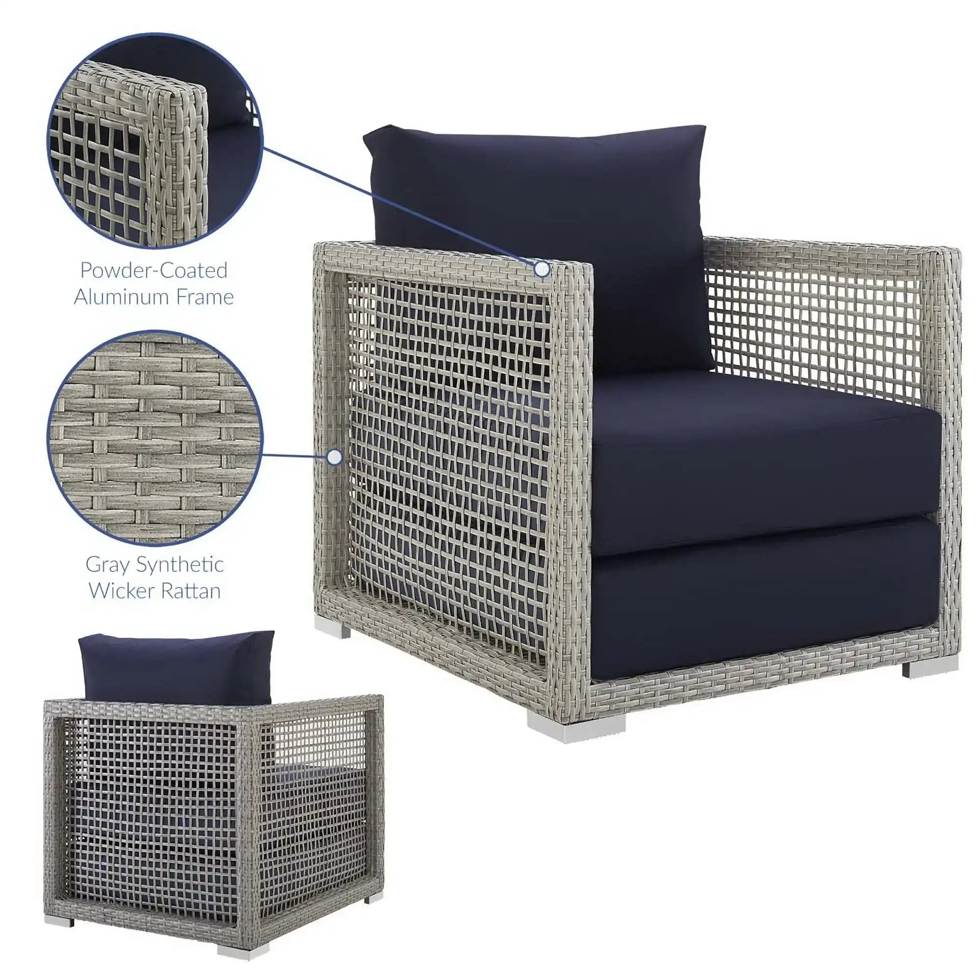 Aura Rattan Outdoor Patio Armchair by Modway - Best Buy Furniture