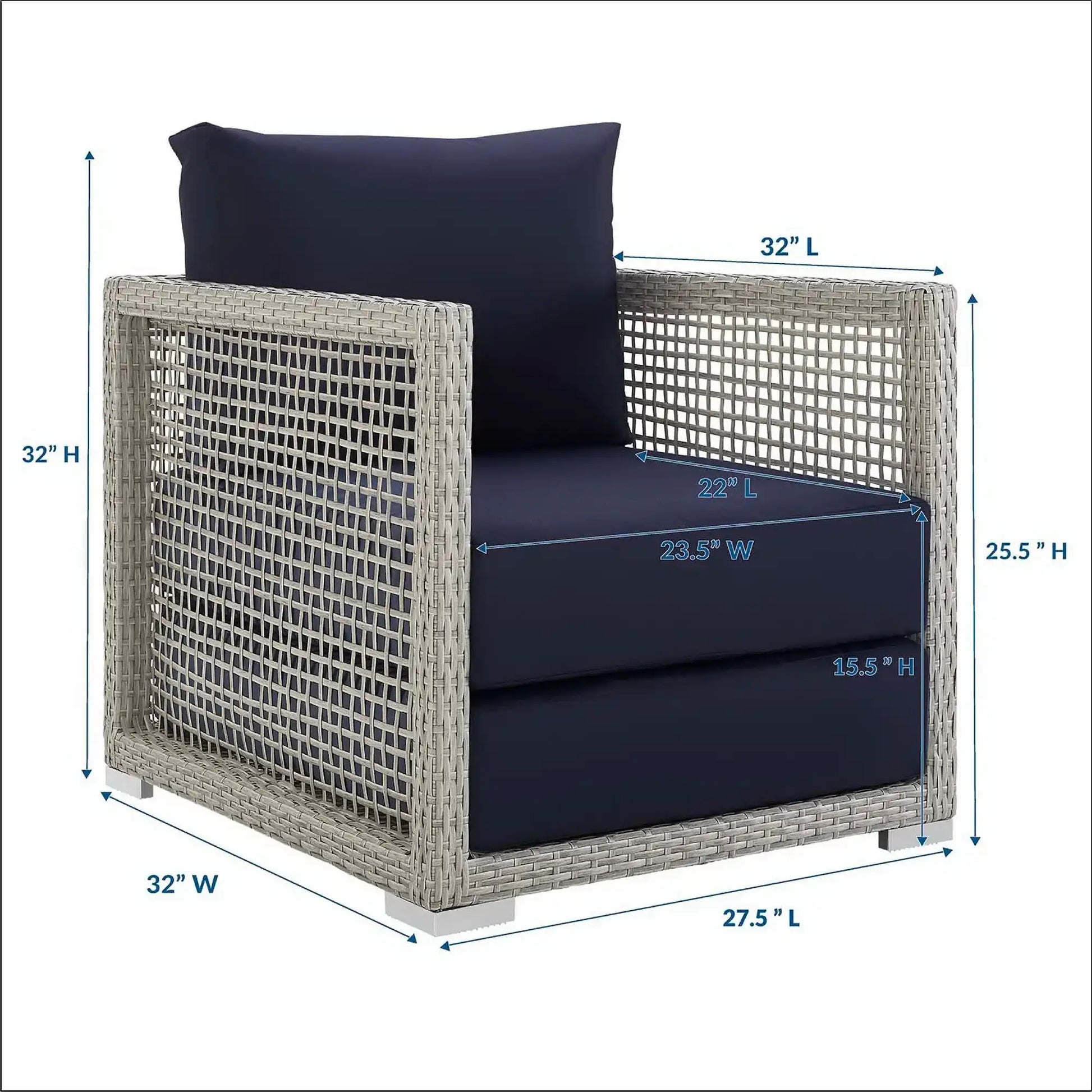 Aura Rattan Outdoor Patio Armchair by Modway - Best Buy Furniture