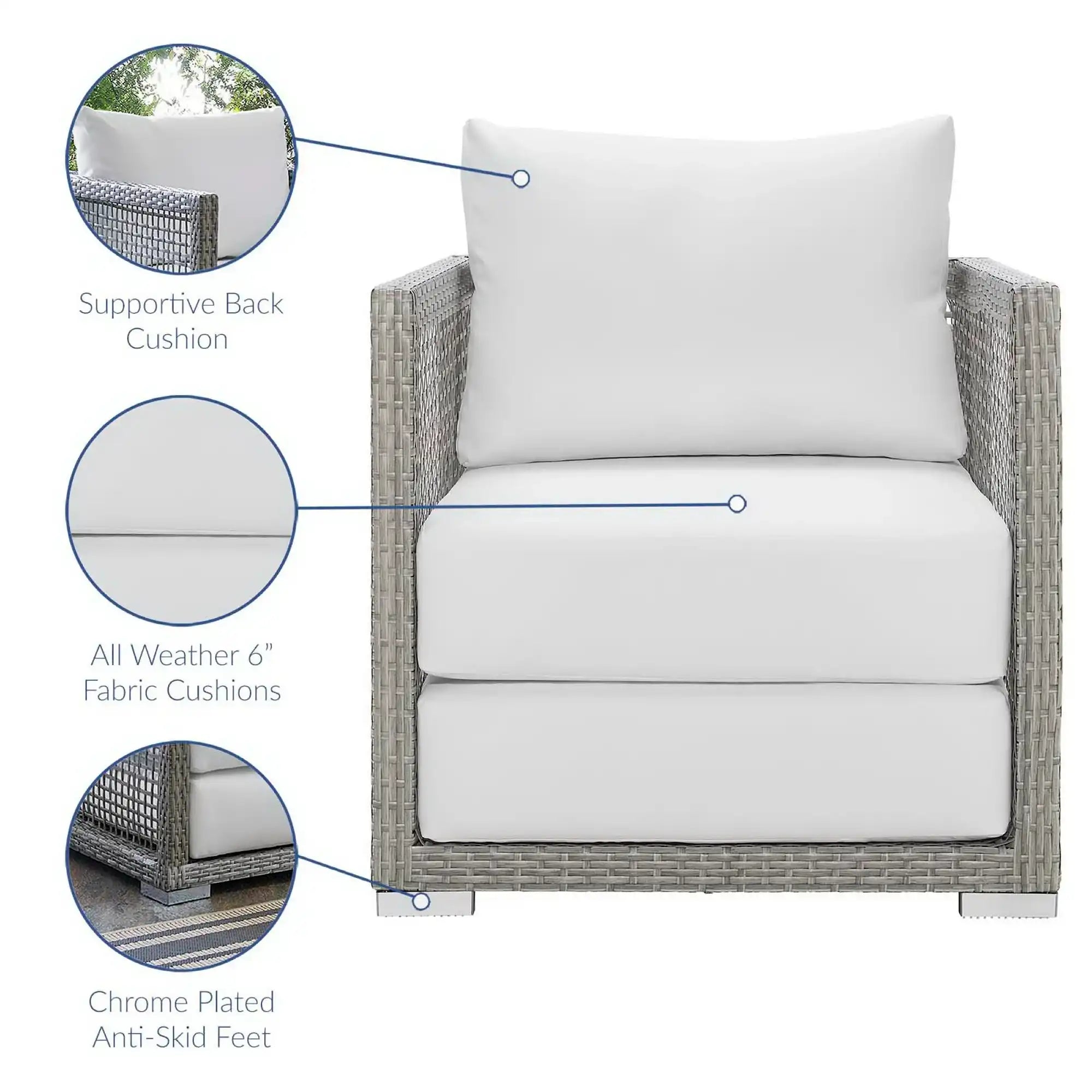 Aura Rattan Outdoor Patio Armchair by Modway - Best Buy Furniture