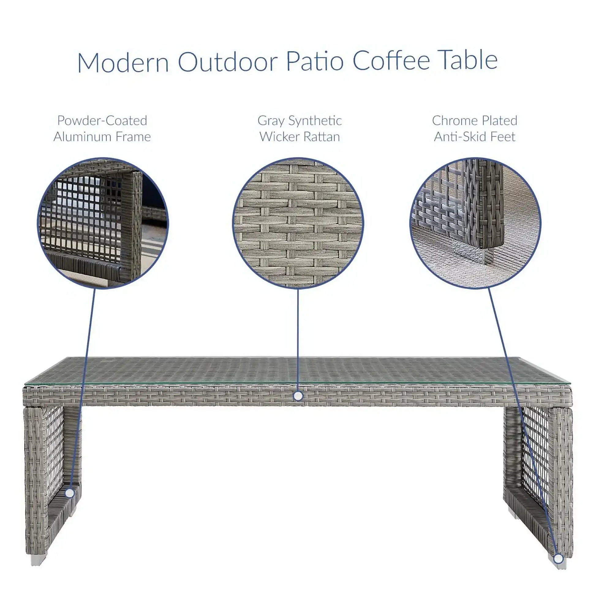 Aura Rattan Outdoor Patio Coffee Table by Modway - Best Buy Furniture
