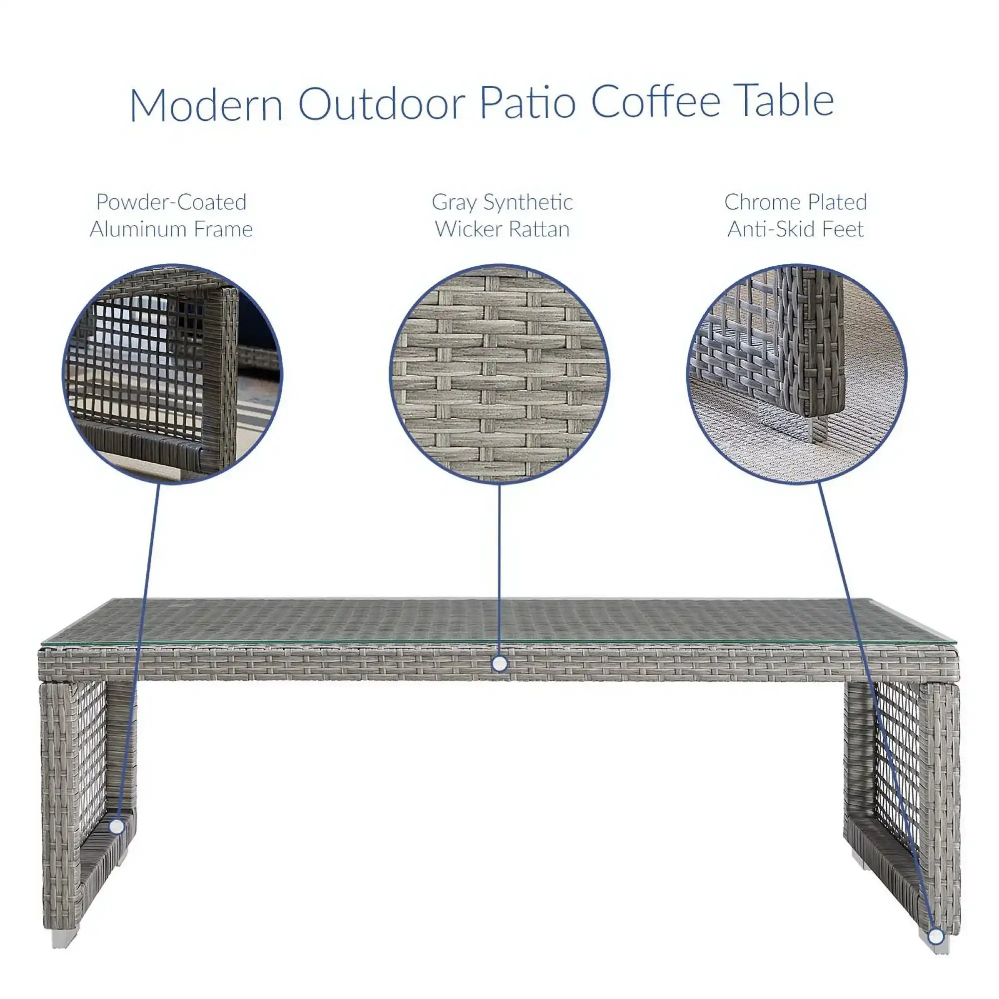 Aura Rattan Outdoor Patio Coffee Table by Modway - Best Buy Furniture