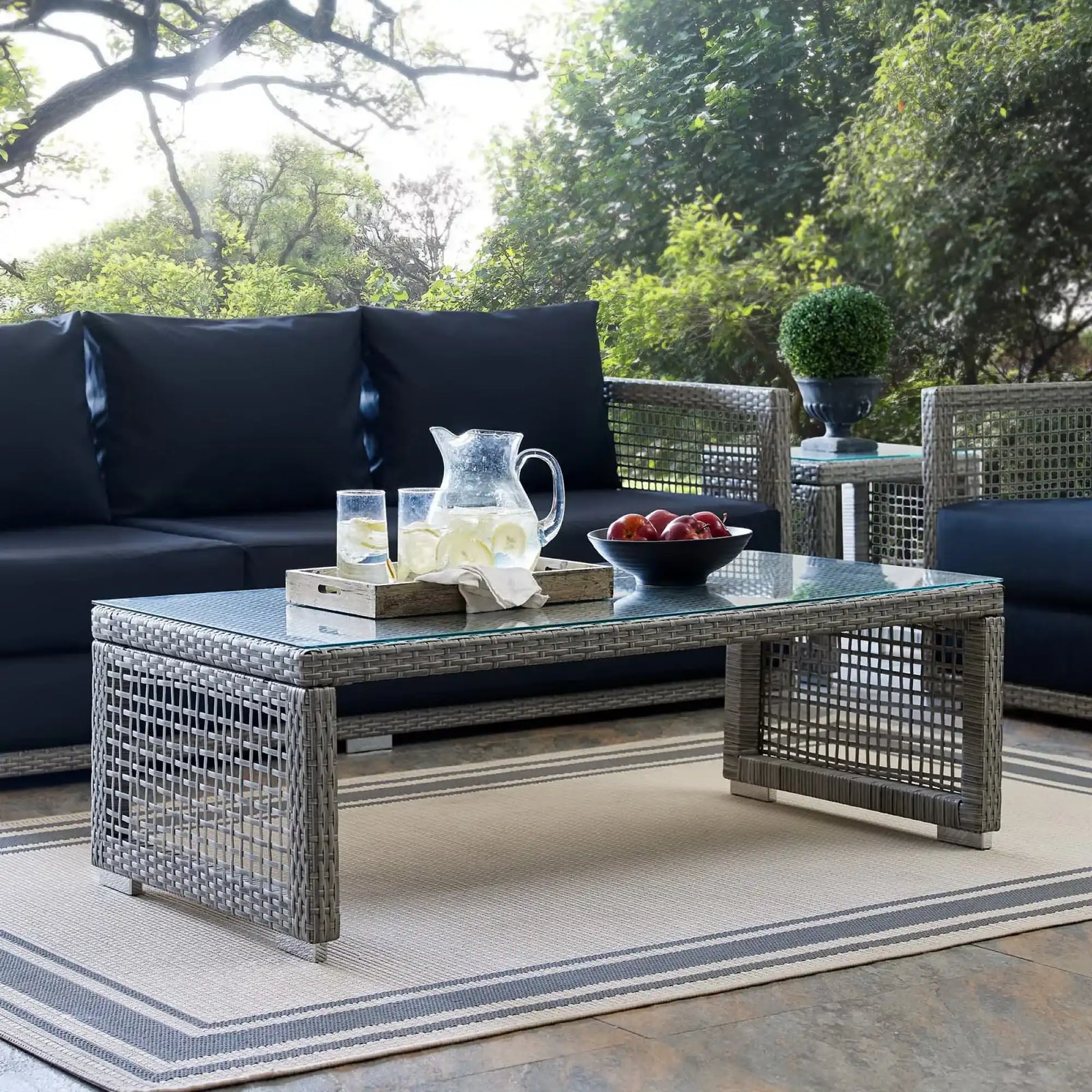 Aura Rattan Outdoor Patio Coffee Table by Modway - Best Buy Furniture