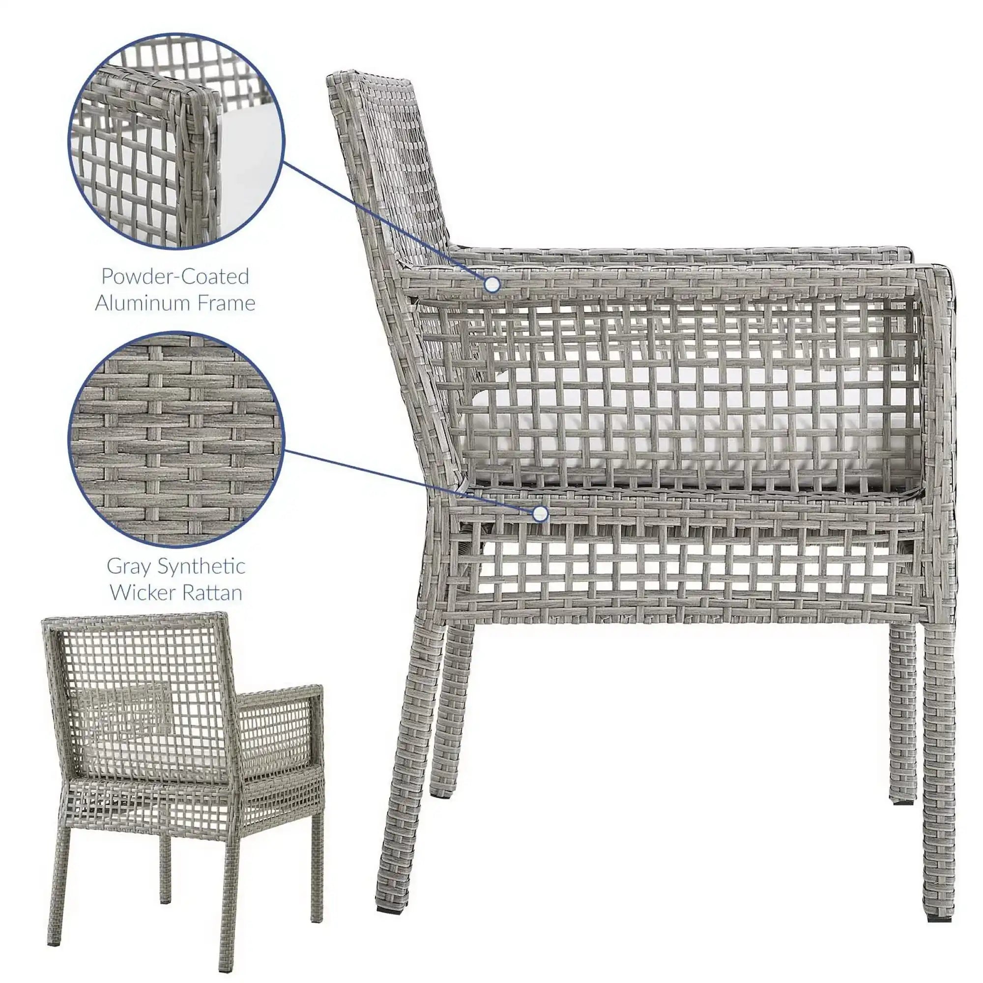 Aura Outdoor Patio Wicker Rattan Dining Armchair by Modway - Best Buy Furniture