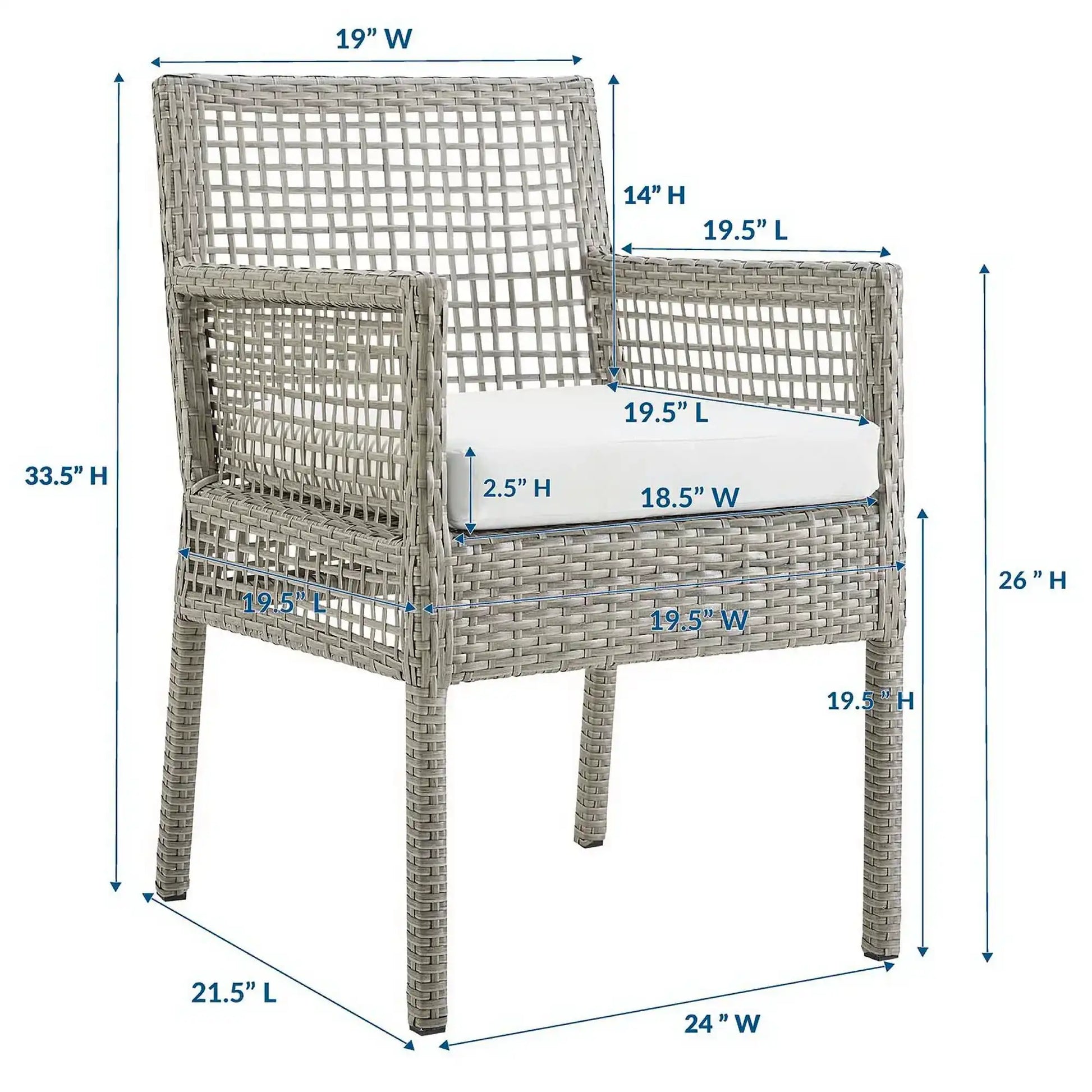 Aura 7 Piece Outdoor Patio Wicker Rattan Set by Modway - Best Buy Furniture