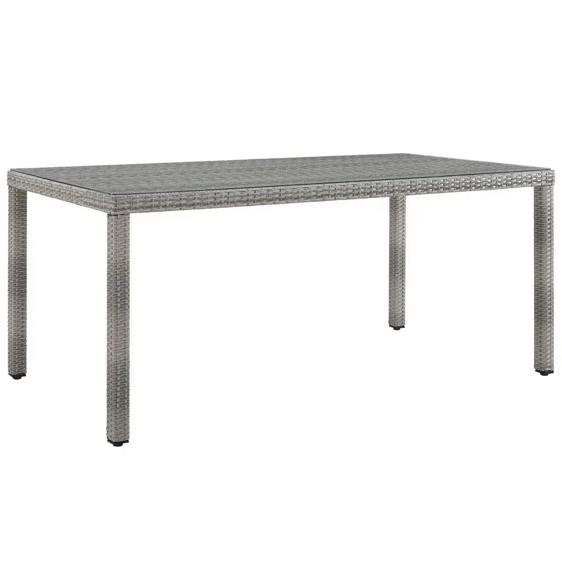Aura 68" Outdoor Patio Wicker Rattan Dining Table by Modway - Best Buy Furniture